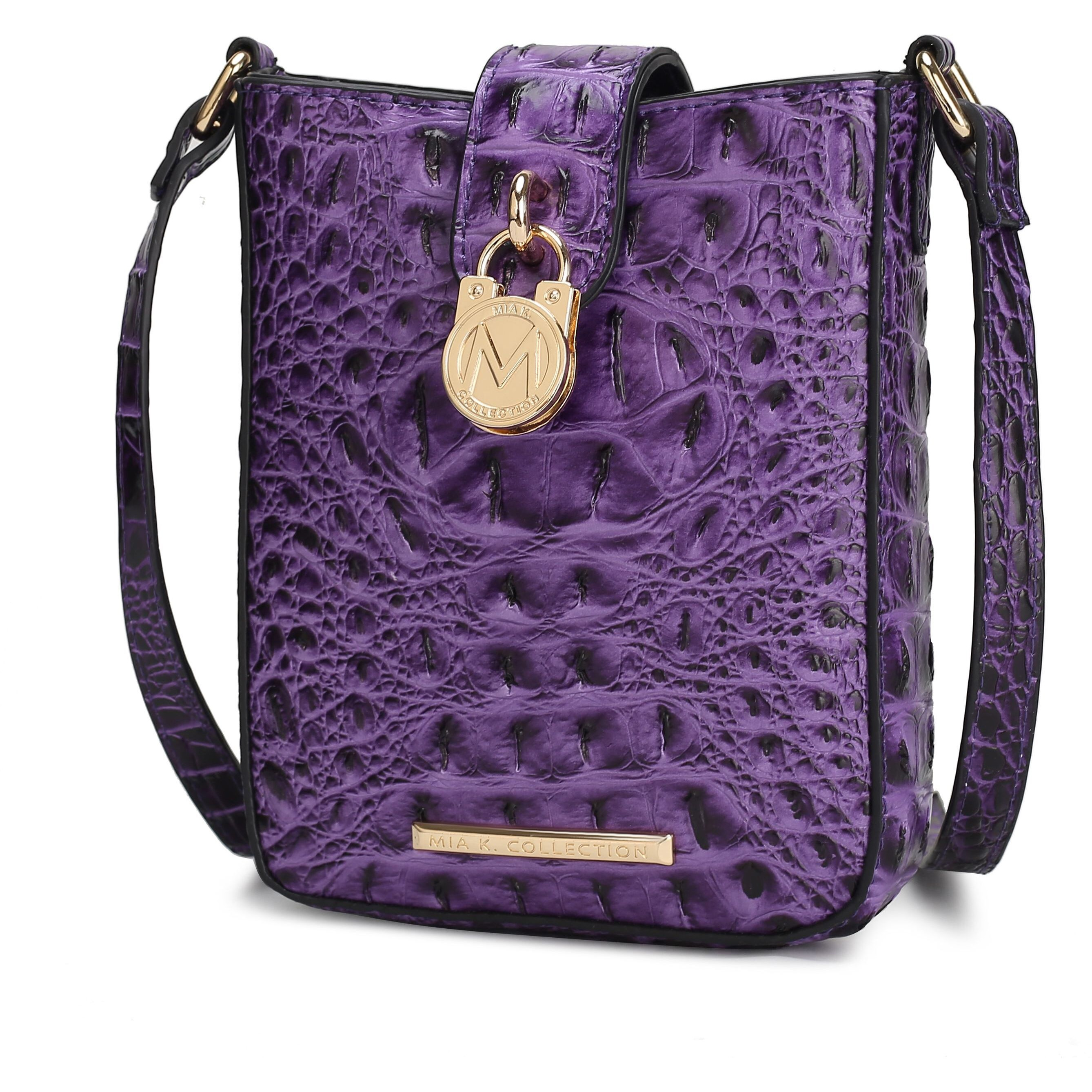 MKF collection Avery Faux crocodile Embossed Vegan Leather Women crossbody Bag by Mia K(D0102HIBDUY)