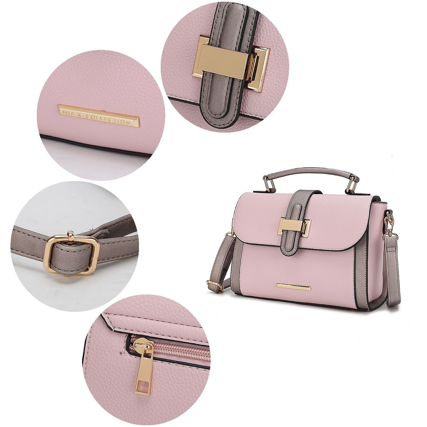 MKF collection Willa color Block Vegan Leather Women Shoulder Bag by Mia k(D0102HIDP5U)