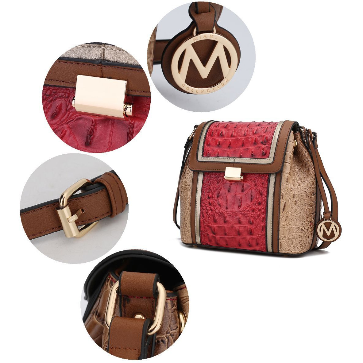 MKF collection Jamilah crossbody Vegan Leather Women by Mia k(D0102H2QPY7)