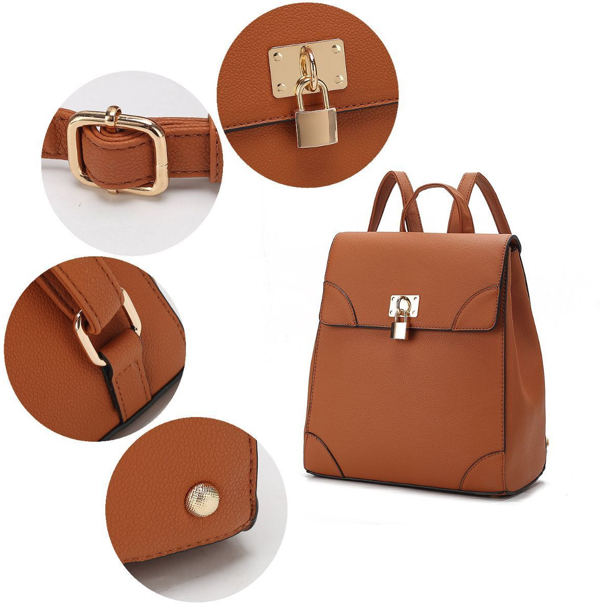 MKF collection Sansa Vegan Leather Womens Backpack by Mia k(D0102H2QANY)