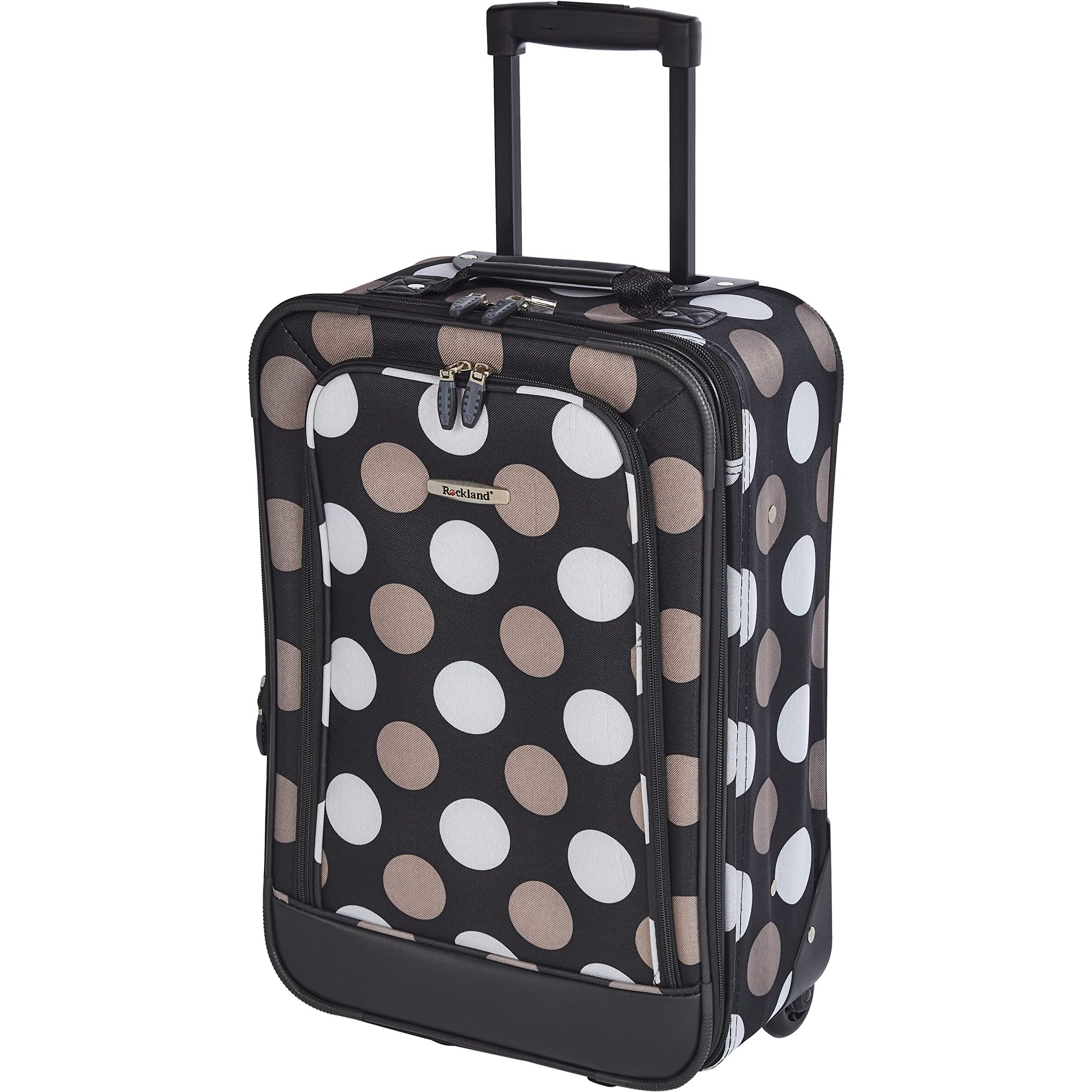 2 Pc New Blk Dot Luggage Set