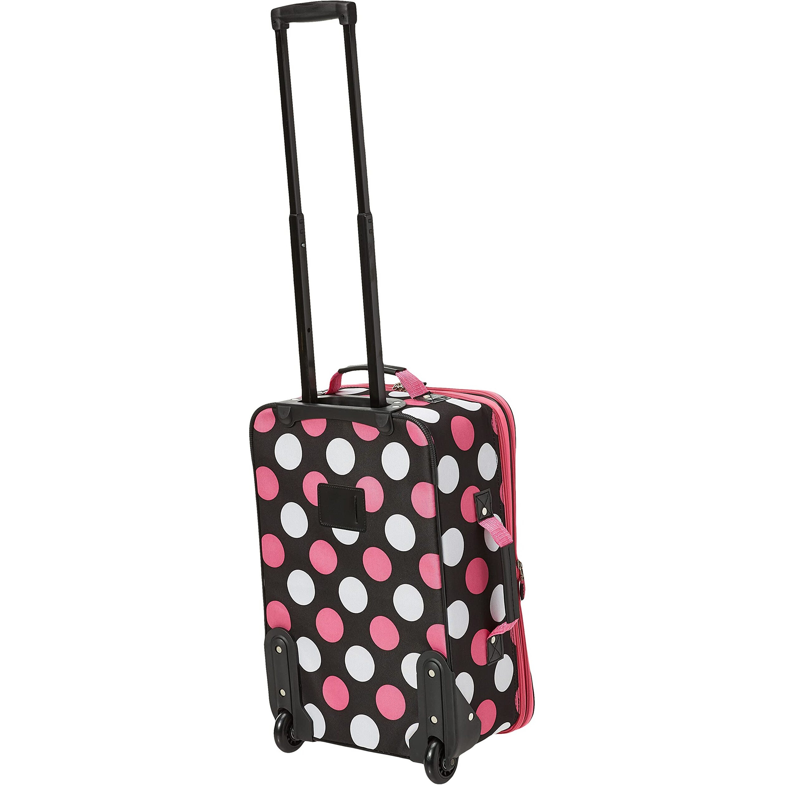 2 Pc Multi Pink Dot Luggage Set