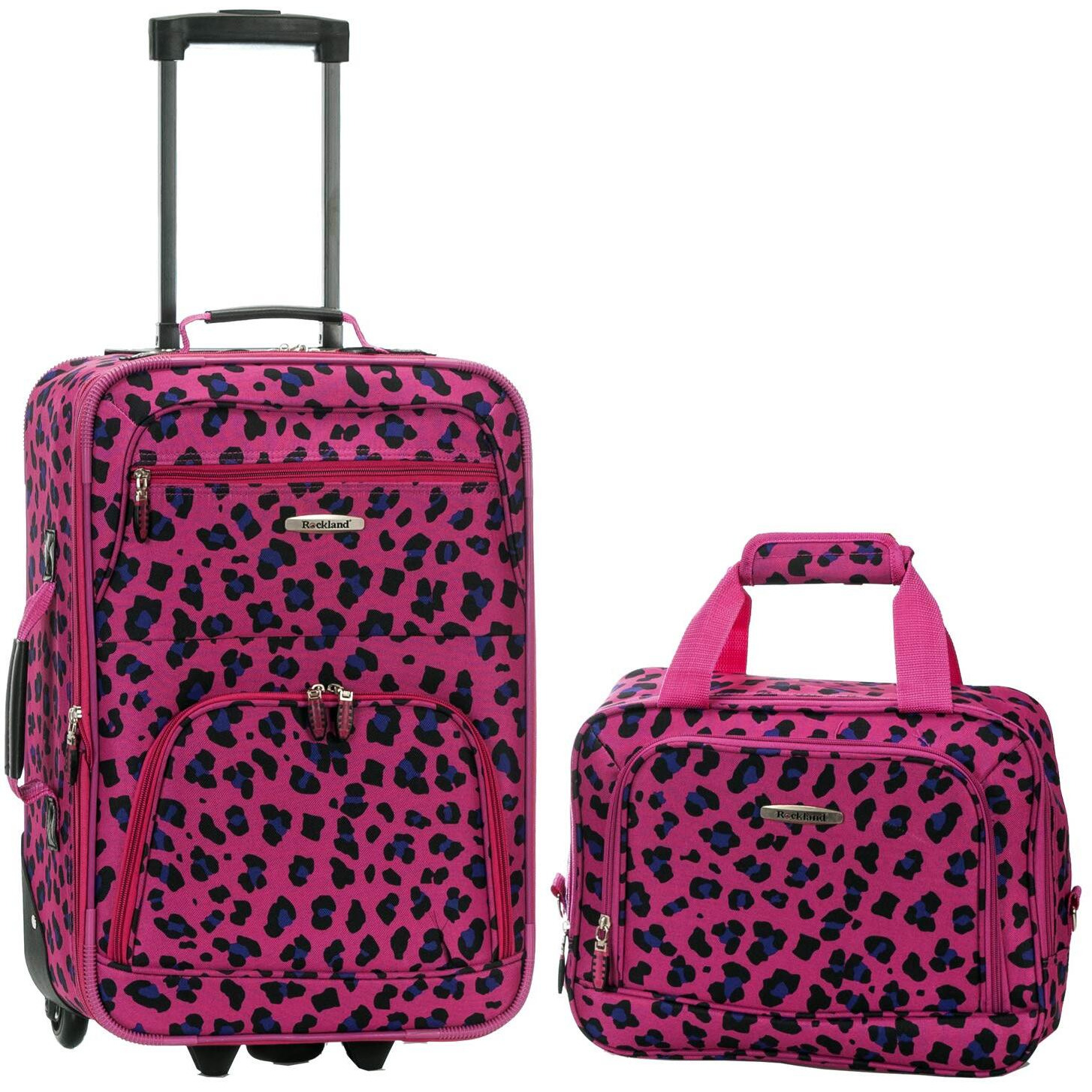 2 Pc Magentaleopard Luggage Set
