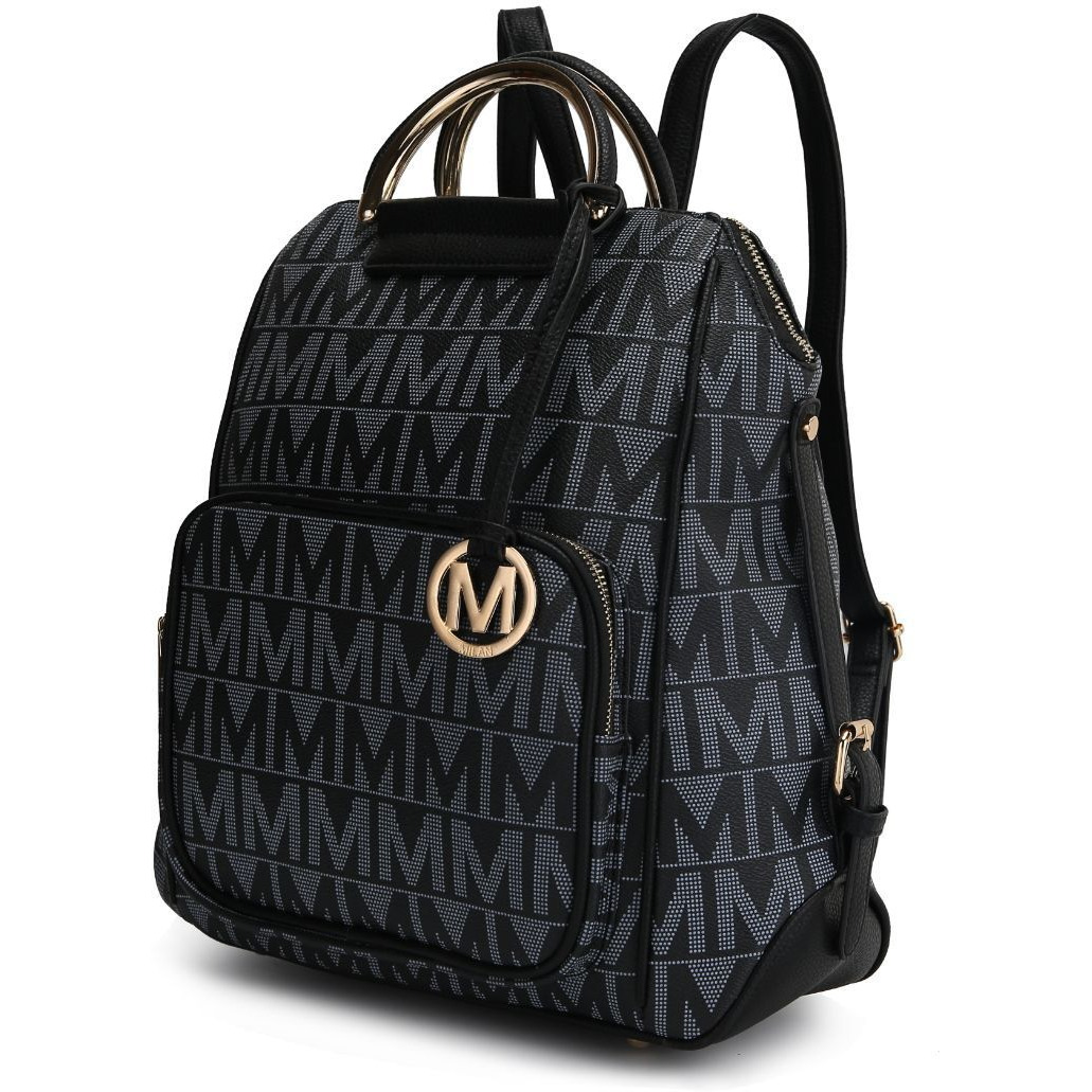 MKF Collection Cora Milan M Signature Trendy Backpack by Mia k