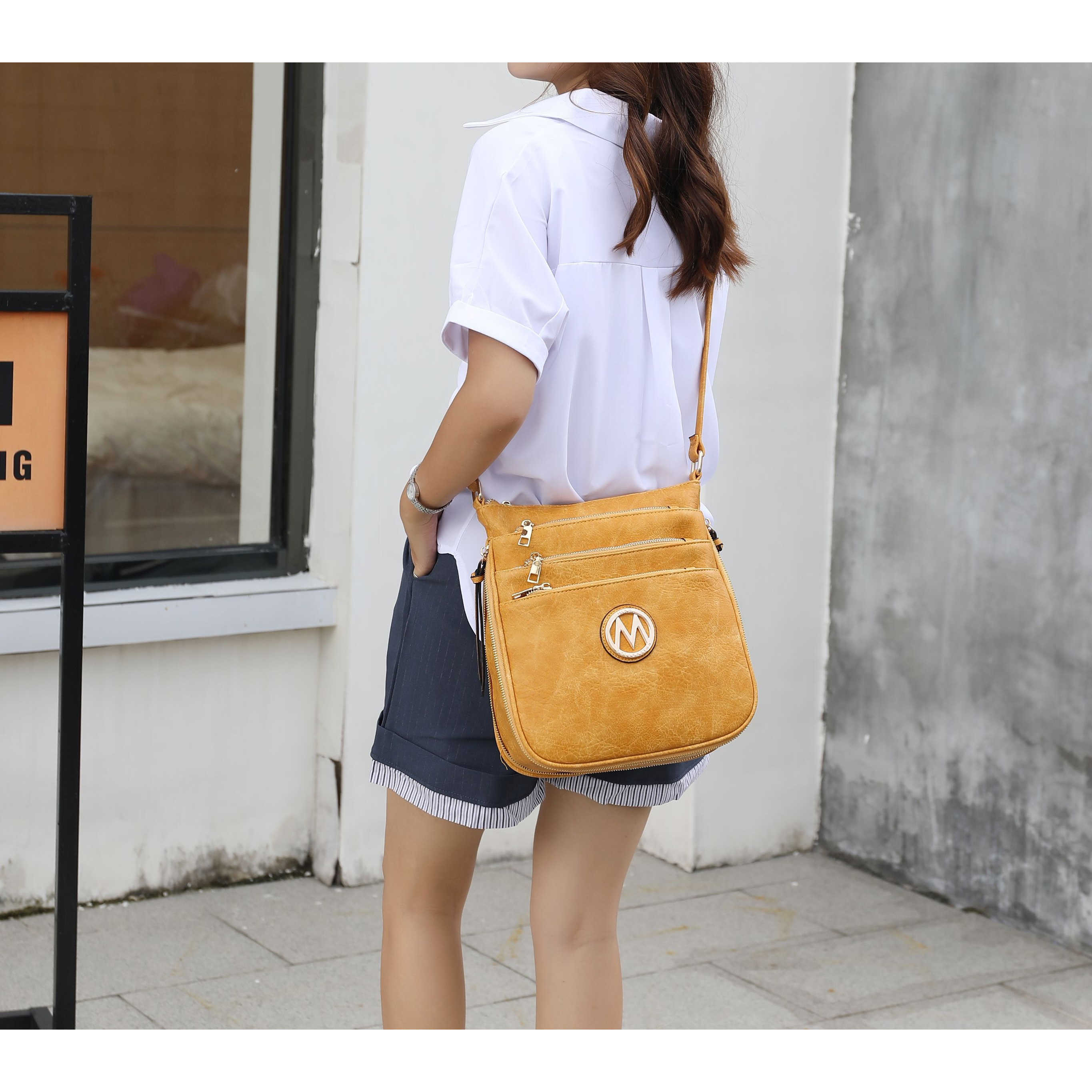 MKF collection Salome Expandable Multi compartment crossbody Handbag by Mia K(D0102HISLBA)