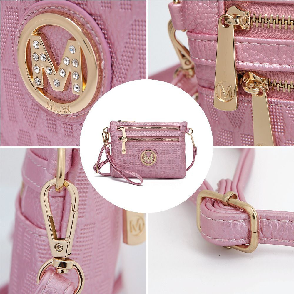 Roonie Milan Signature crossbody Wristlet(D0102H2NV4V)