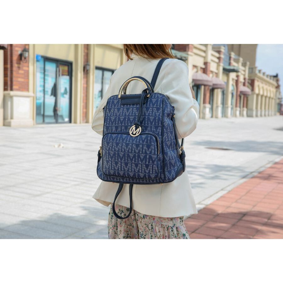MKF Collection Cora Milan M Signature Trendy Backpack by Mia k