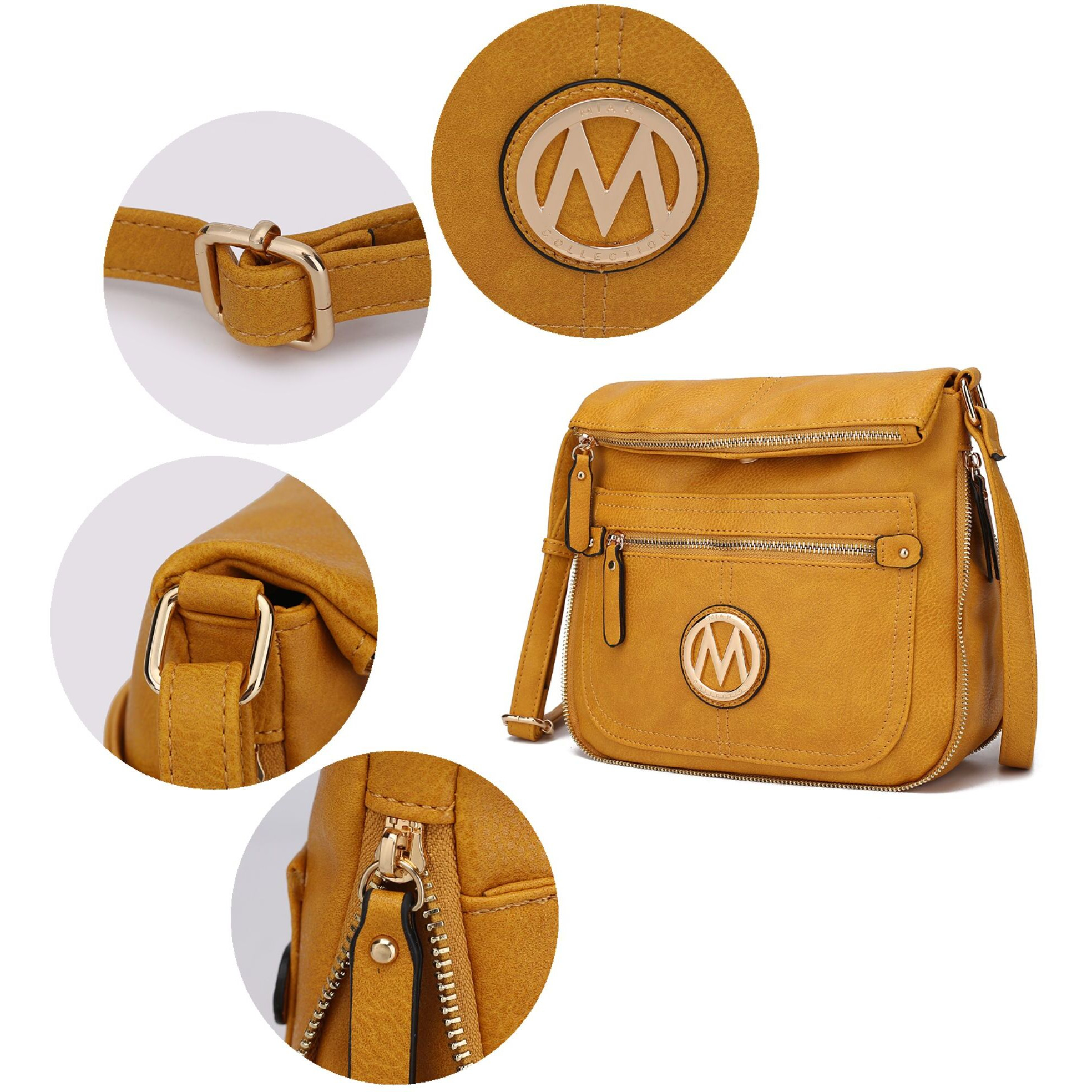 MKF collection Luciana crossbody Bag Vegan Leather Women by Mia K(D0102H9WcAA)