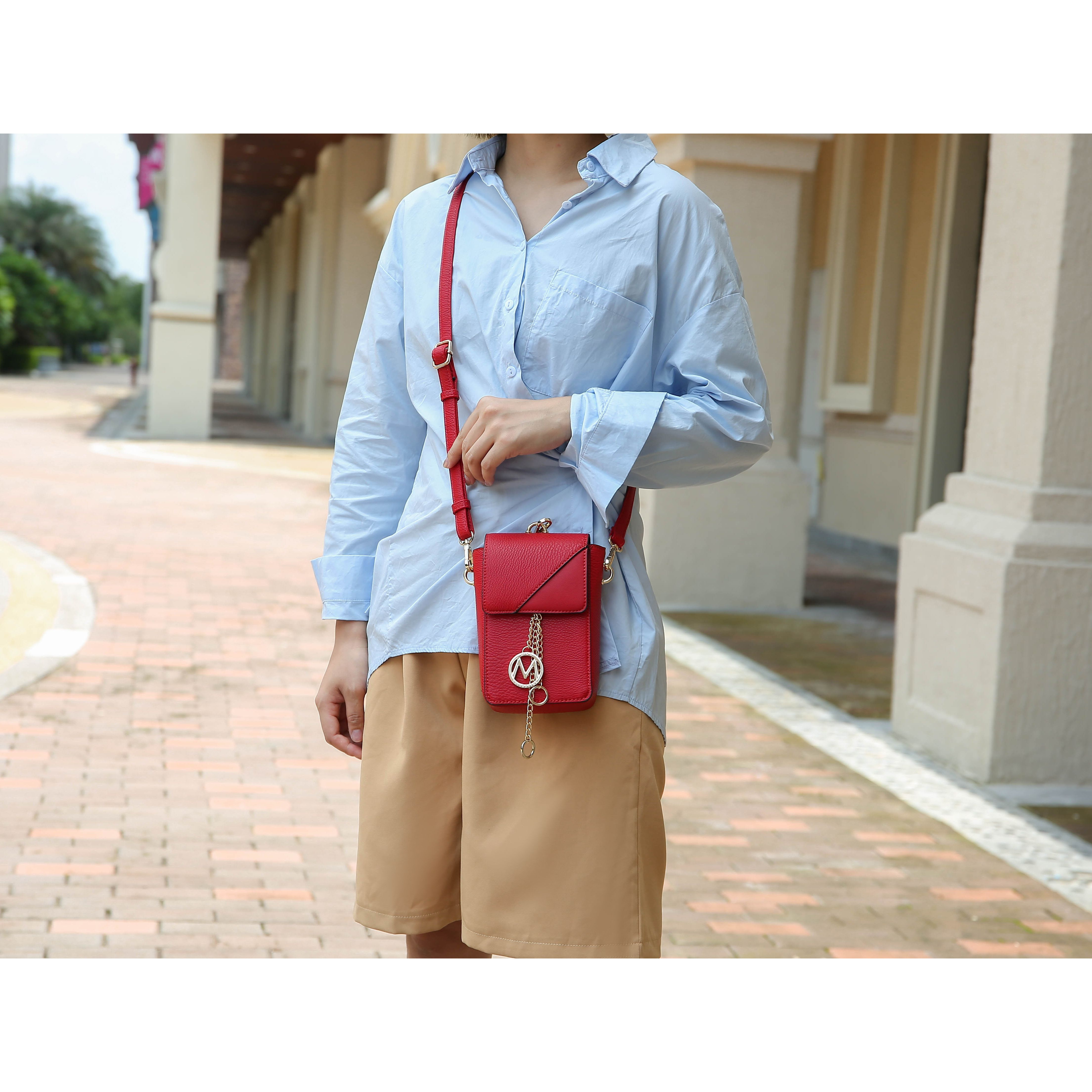 MKF collection Hannah crossbody Bag & Wristlet Vegan Leather For Women by Mia k(D0102H9K01g)
