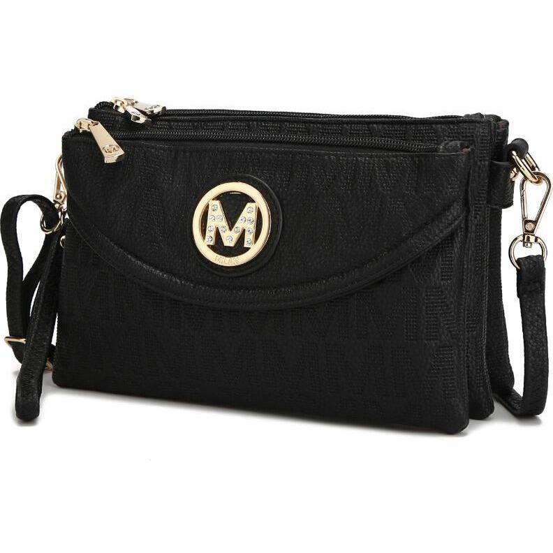 Multi compartments Becky M Signature crossbody Wristlet(D0102Hg6QIY)