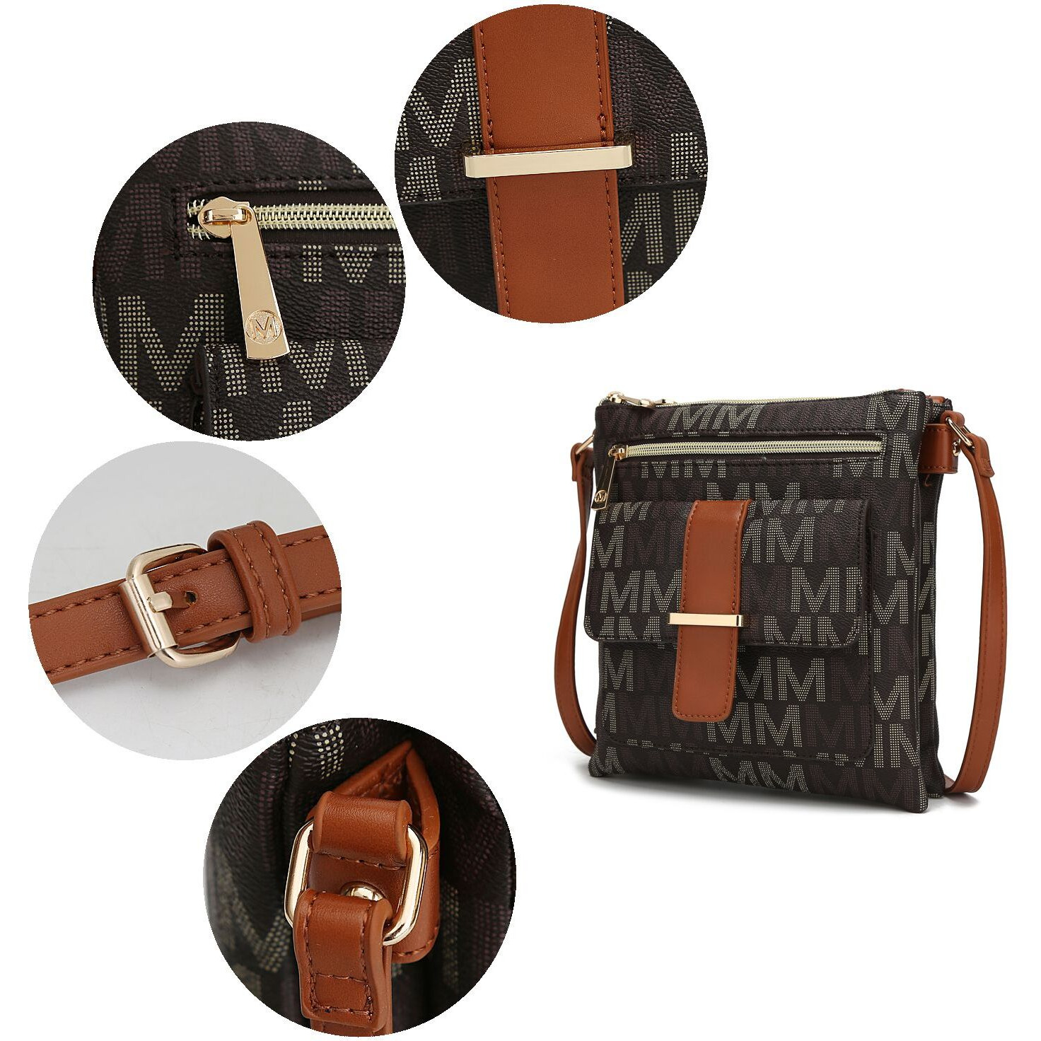 Jeni Multi compartment crossbody Bag(D0102H26M37)