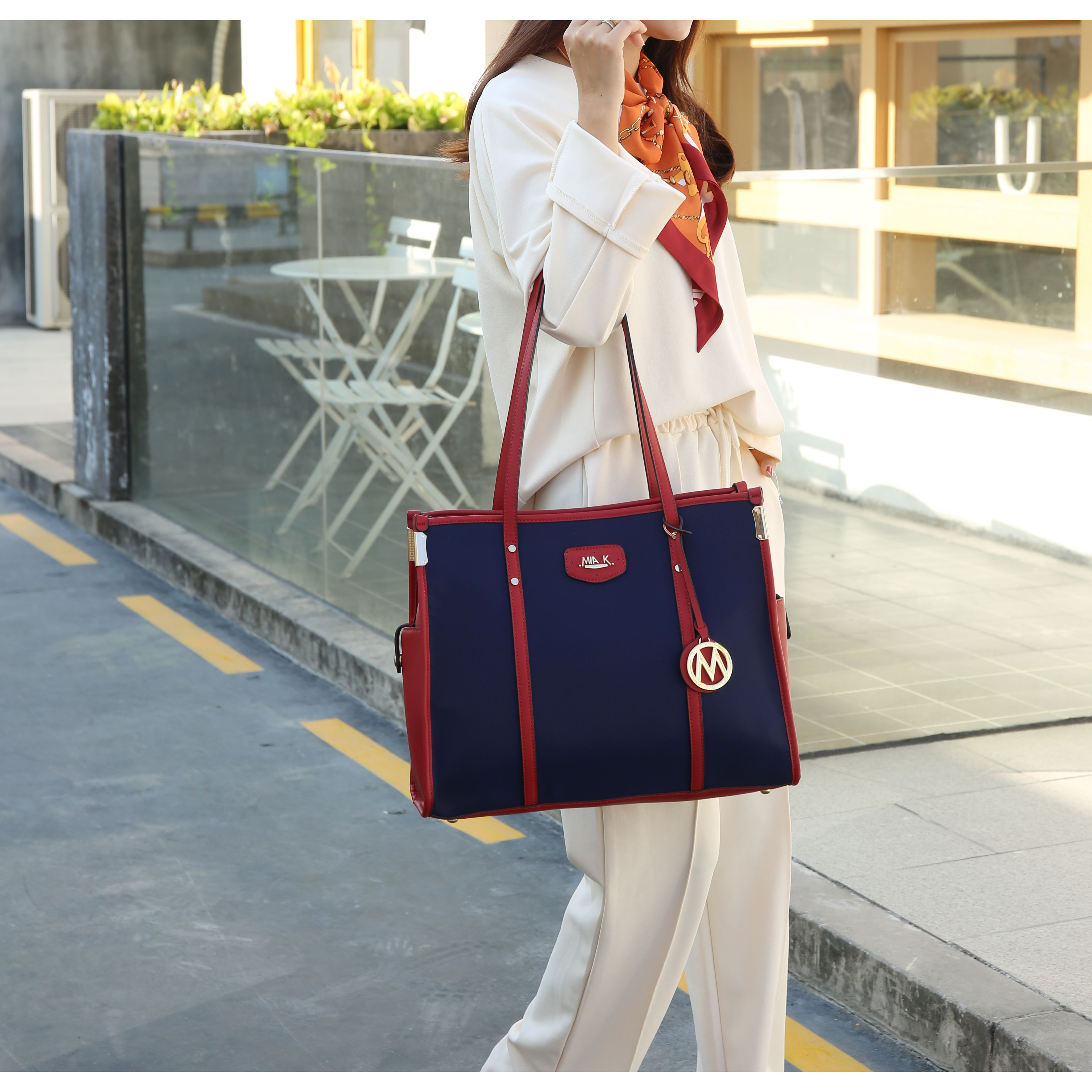 MKF collection Kindred Oversize Tote Handbag Vegan Leather For Women by Mia k(D0102H9K0gg)