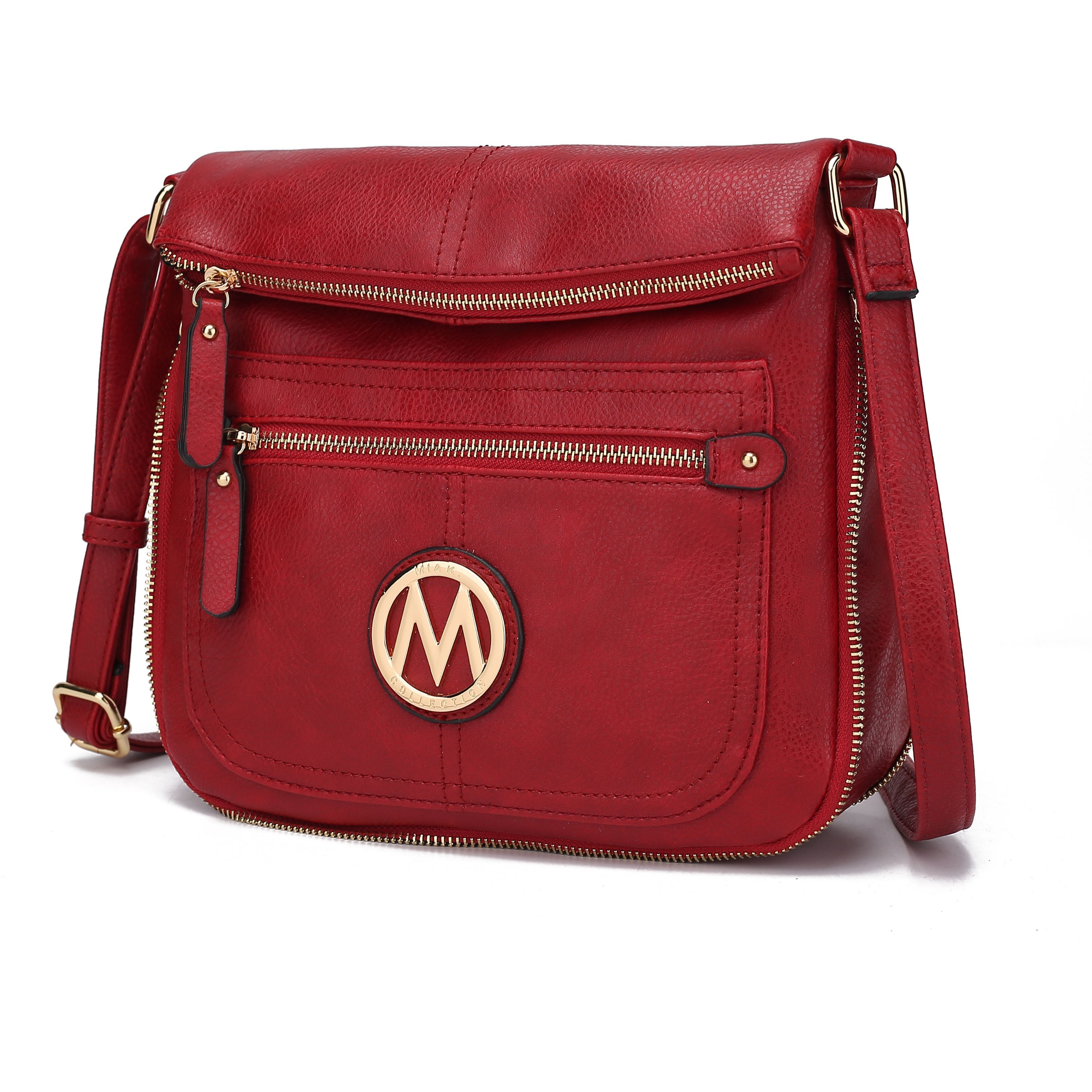MKF collection Luciana crossbody Bag Vegan Leather Women by Mia K(D0102H9Wc9W)