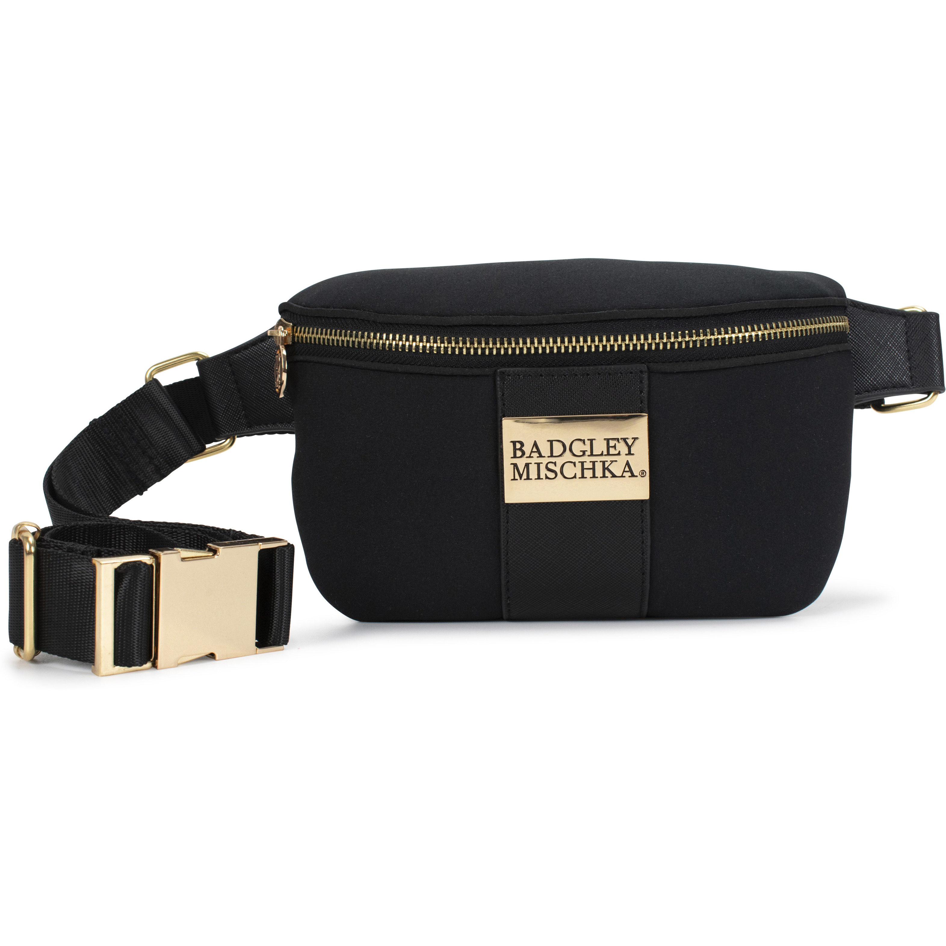 BADGLEY MISCHKA Sage Scuba and Vegan Leather Belt Bag