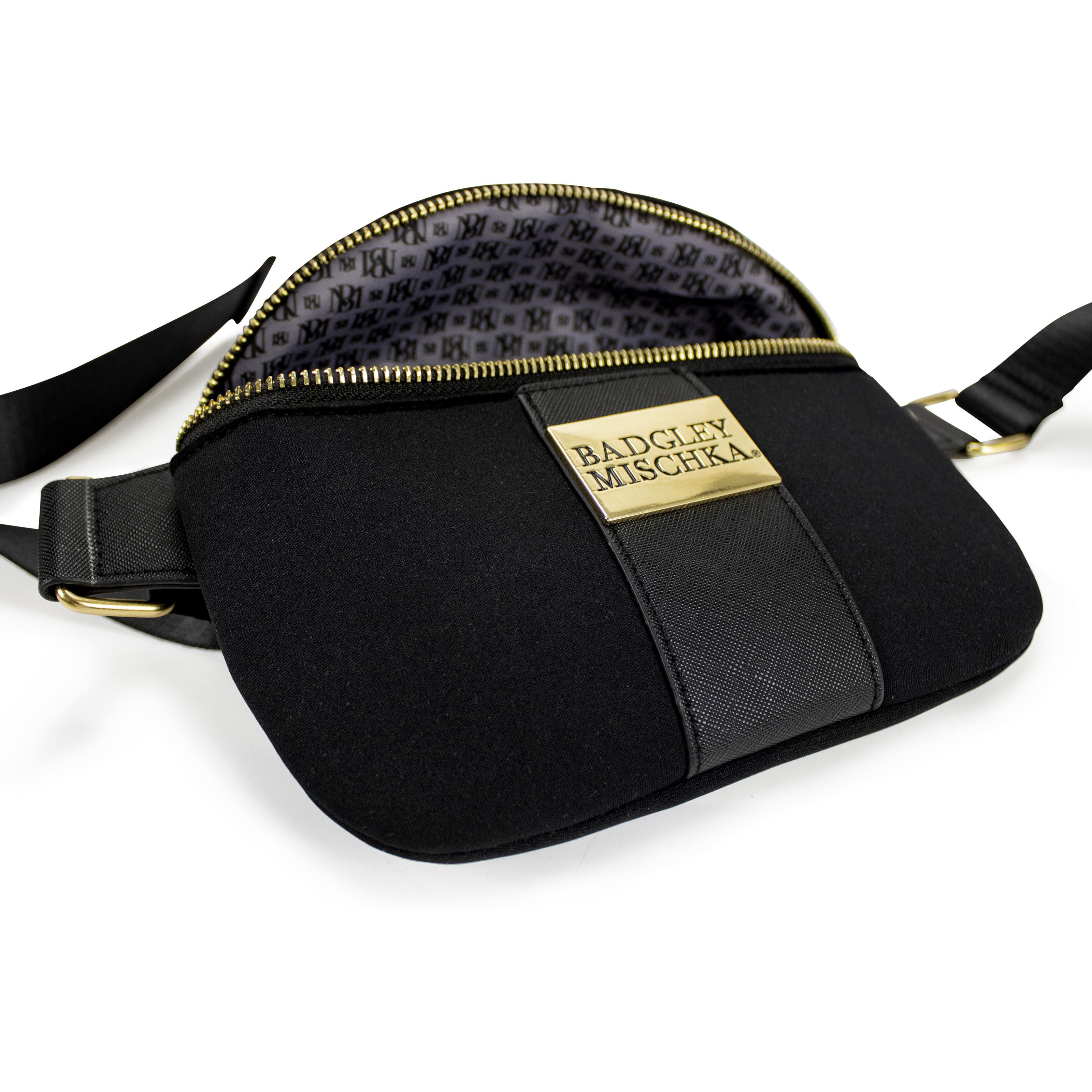 BADGLEY MISCHKA Sage Scuba and Vegan Leather Belt Bag