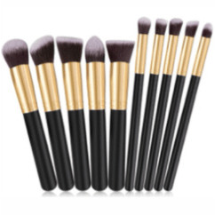 Makeup brush set of 10 - Black(D0102HPKL6W.)