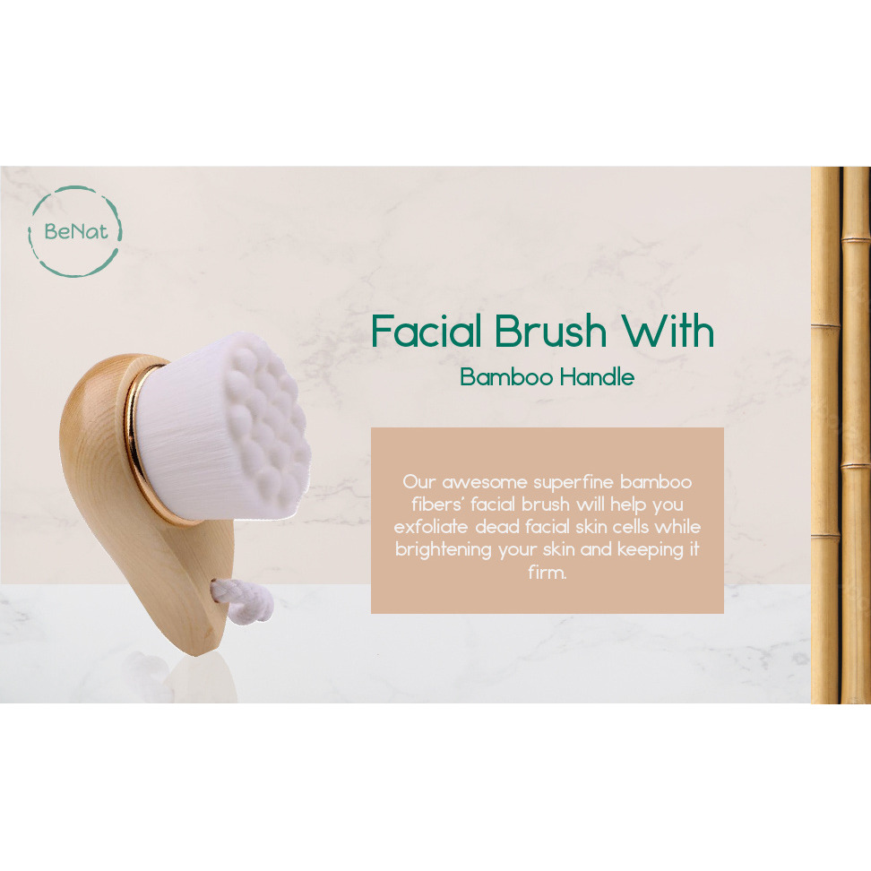 Facial Brush Bamboo Handle(D0102HEYU6G.)