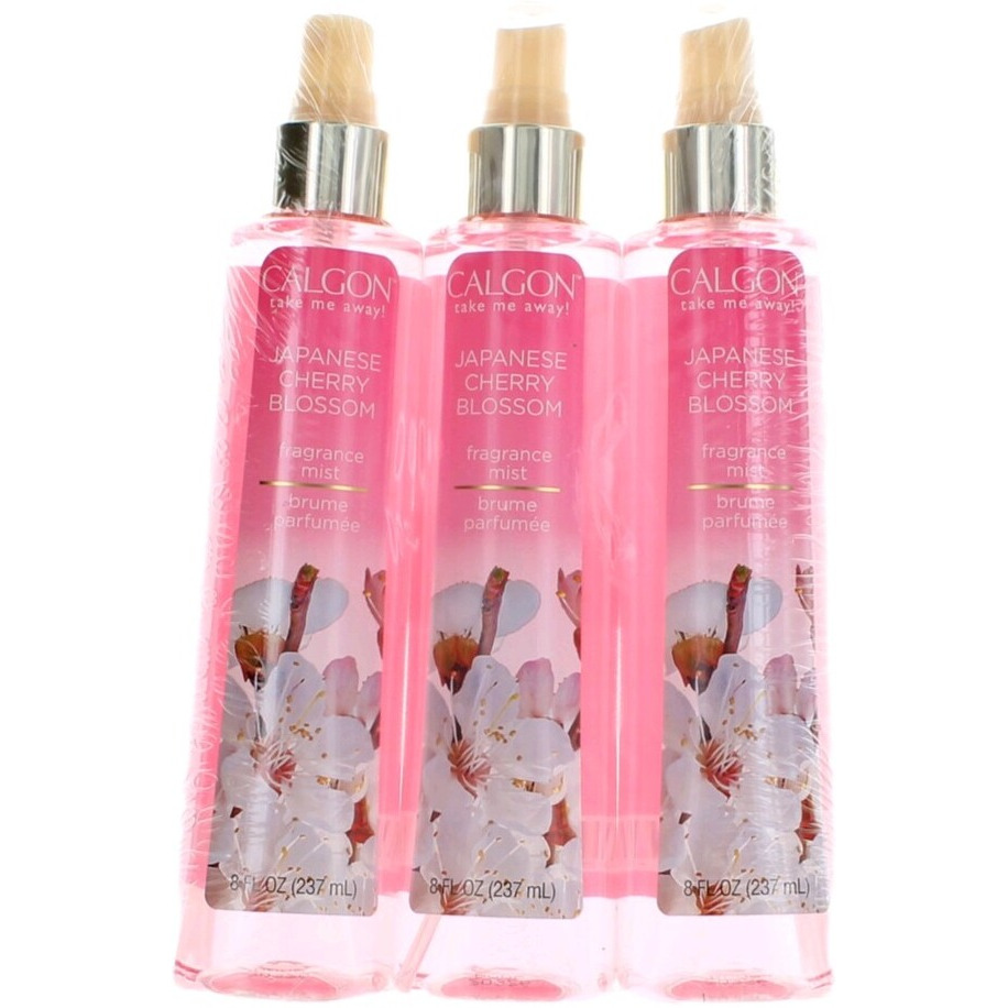 Calgon Japanese Cherry Blossom by Calgon, 3 Pack 8 oz Fragrance Mist for Women