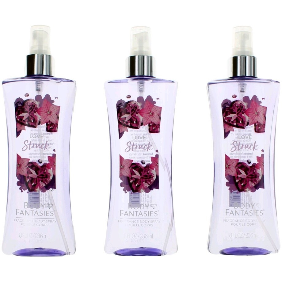 Love Struck by Parfums De Coeur, 3 x 8 oz Fragrance Body Spray for Women