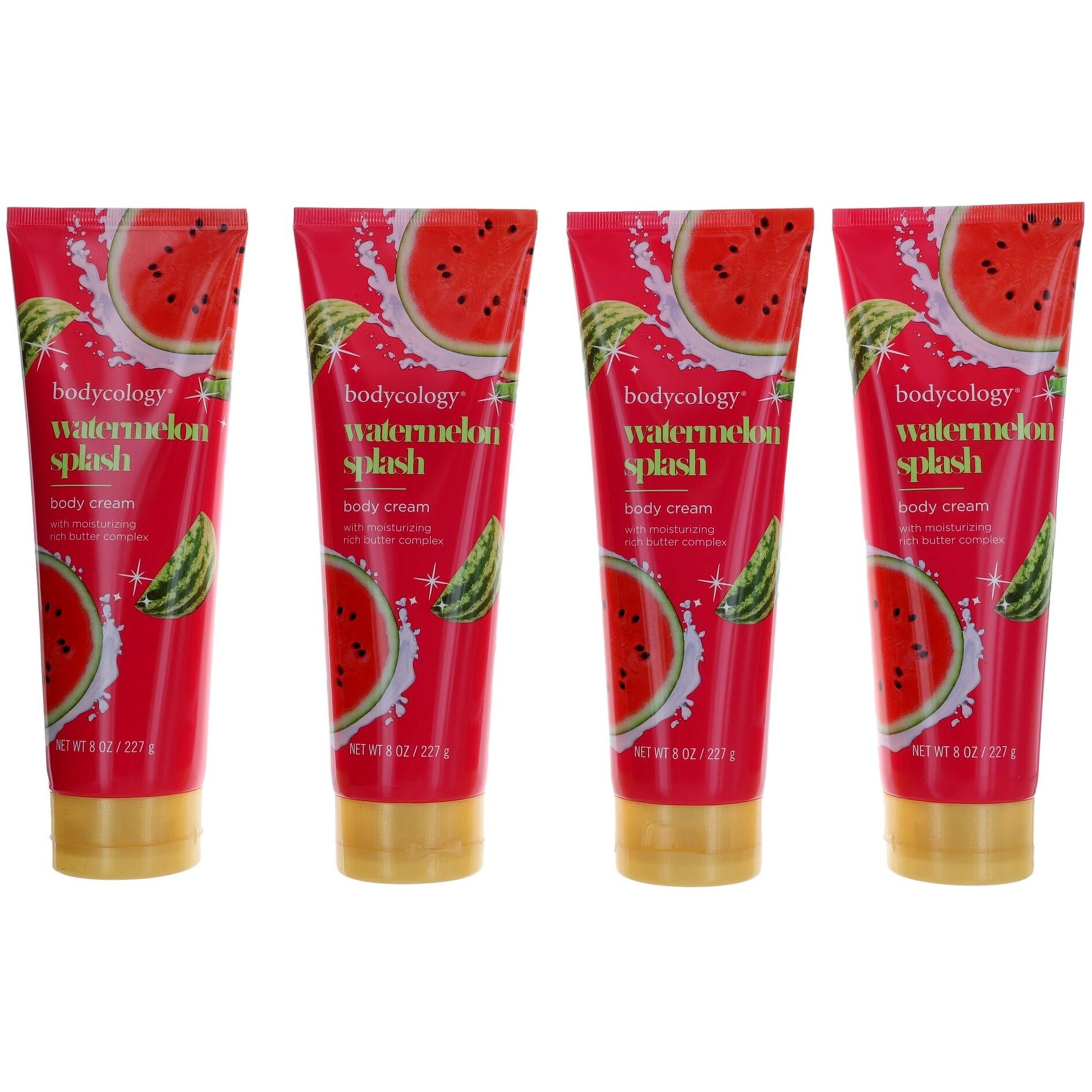 Watermelon Splash by Bodycology, 4 Pack 8 oz Moisturizing Body Cream for Women
