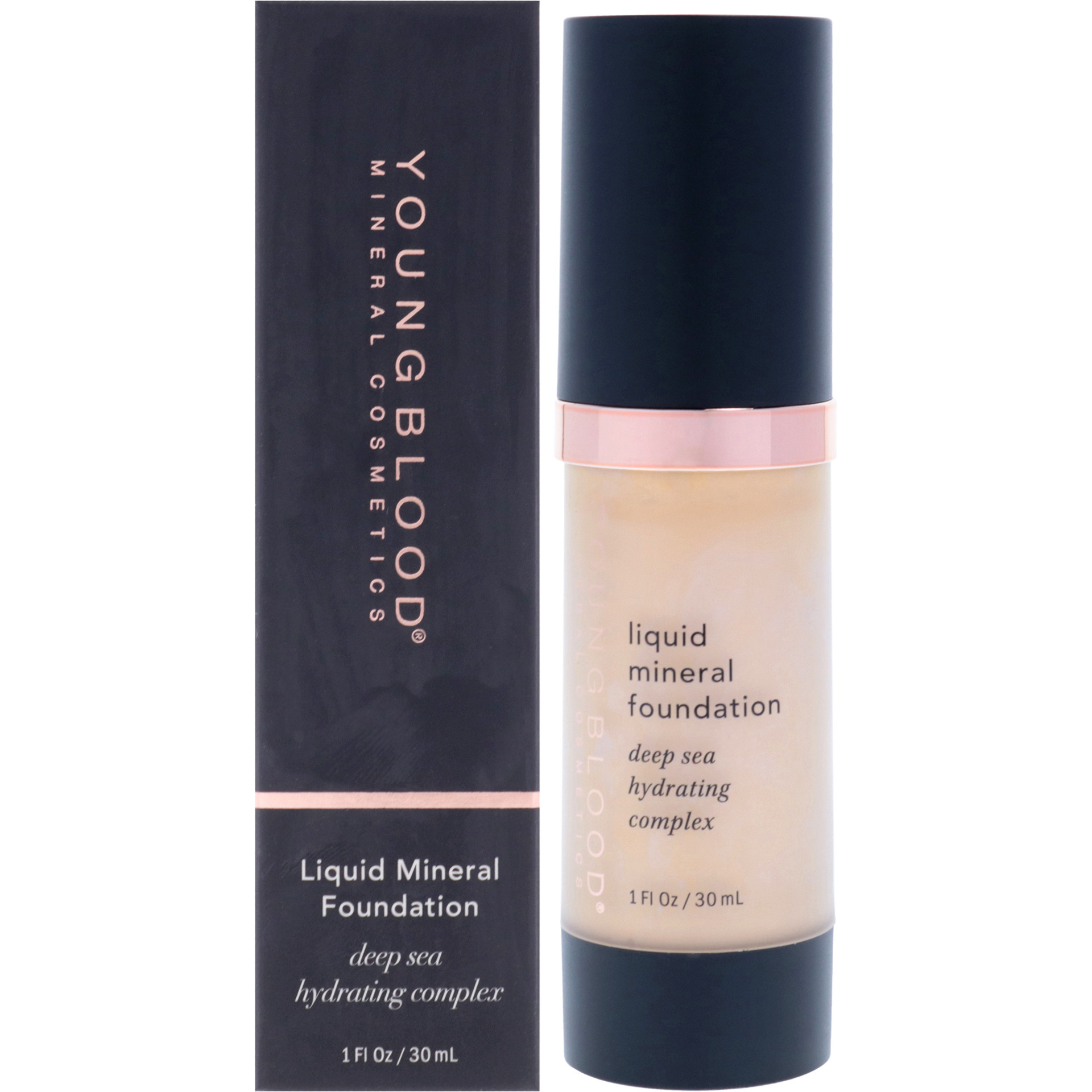 Liquid Mineral Foundation - Shell by Youngblood for Women - 1 oz Foundation