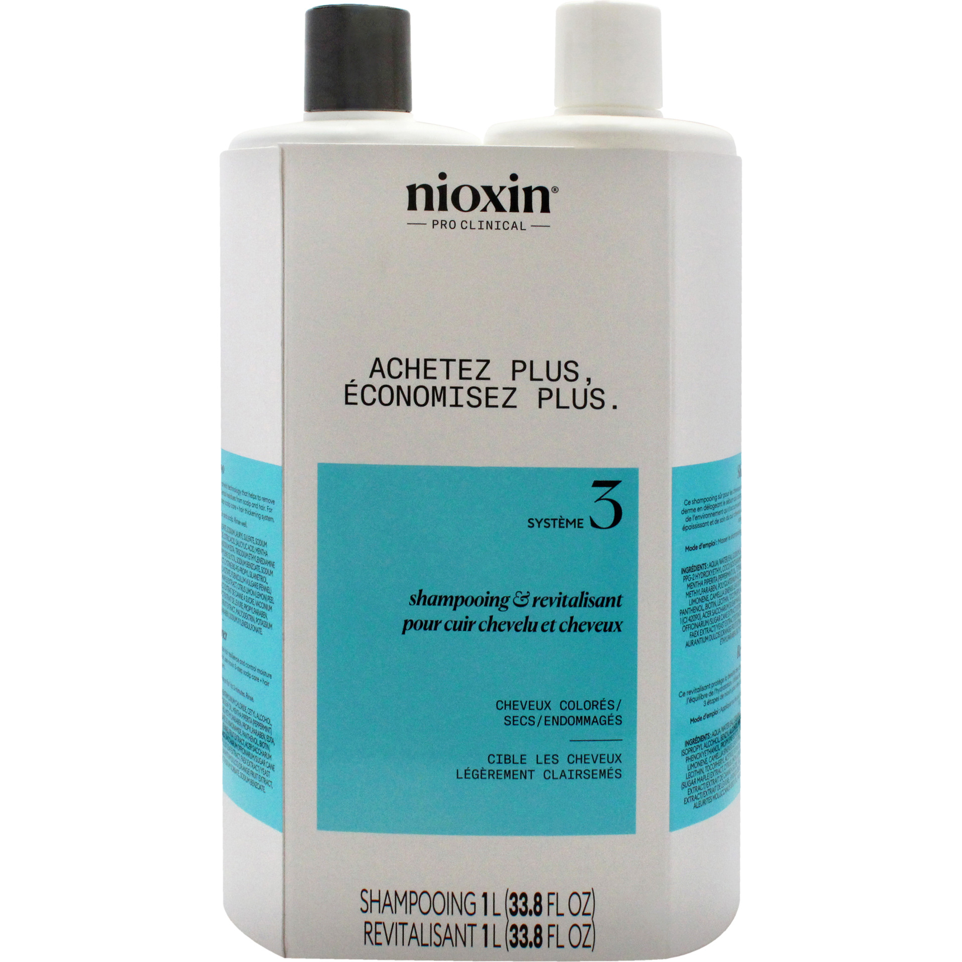 System 3 Duo by Nioxin for Unisex - 2 x 33.8 oz Shampoo, Conditioner