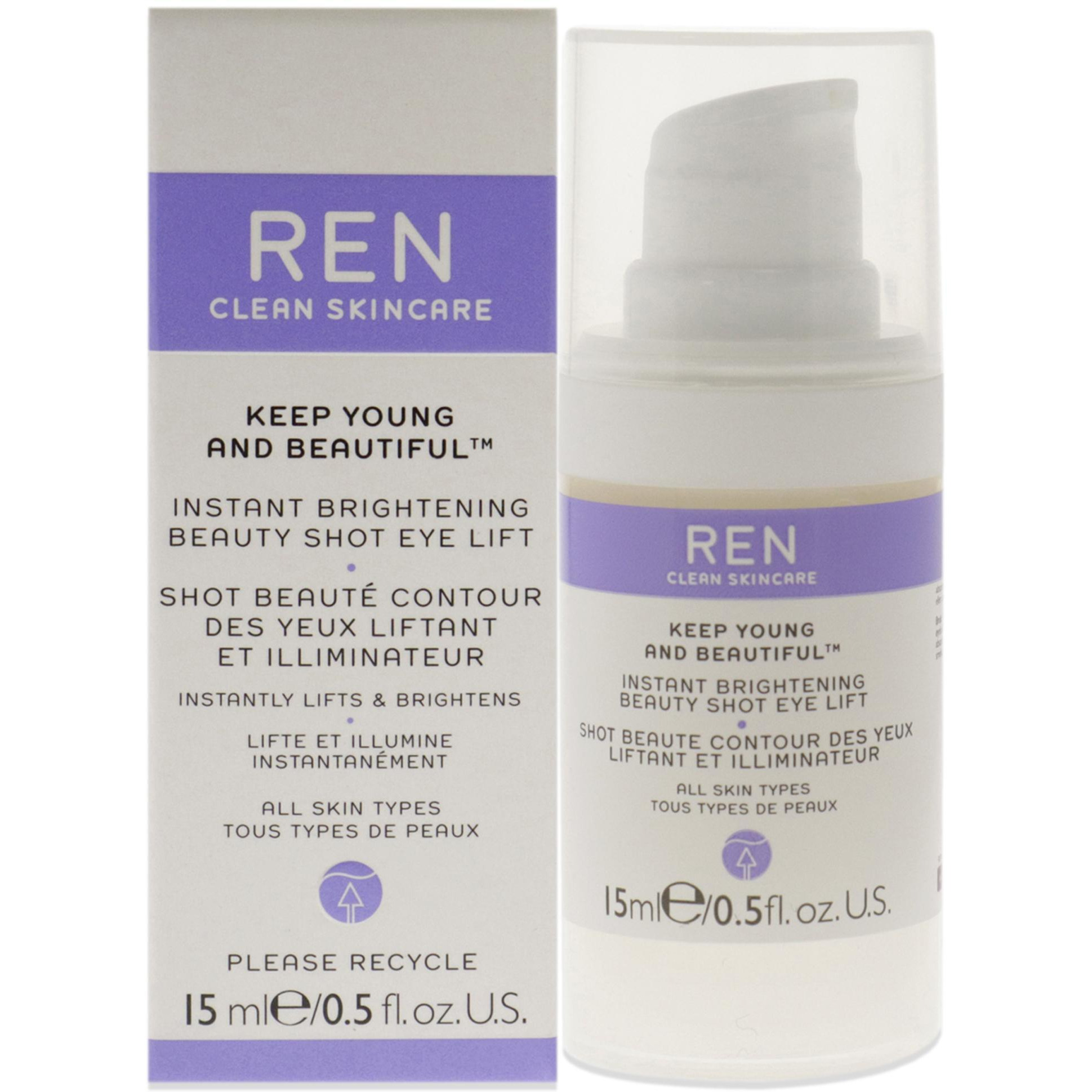 Keep Young and Beautiful Instant Brightening Beauty Shot Eye Lift by REN for Women - 0.5 oz Serum