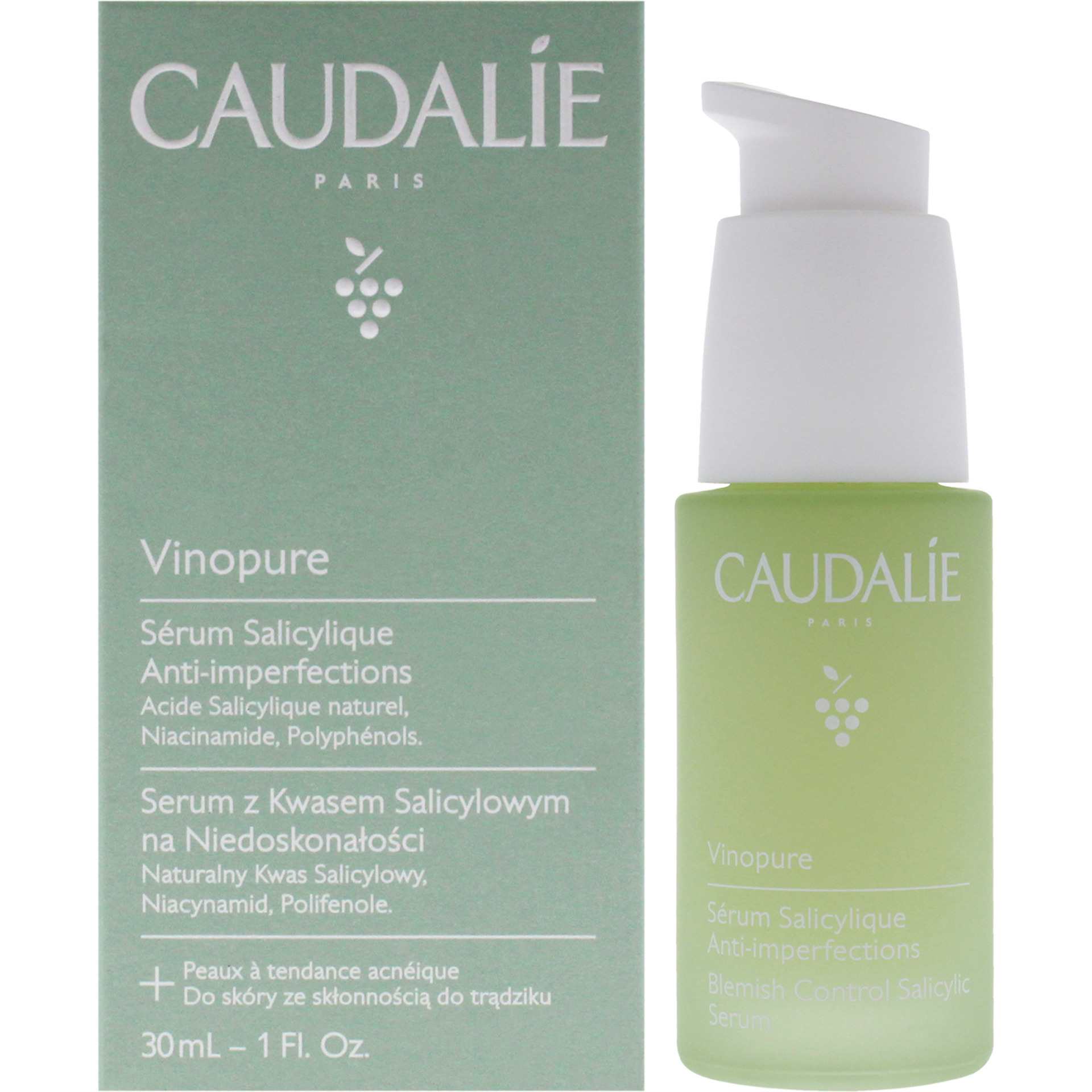 Vinopure Blemish Control Salicylic Serum Serum by Caudalie for Unisex - 1 oz Serum