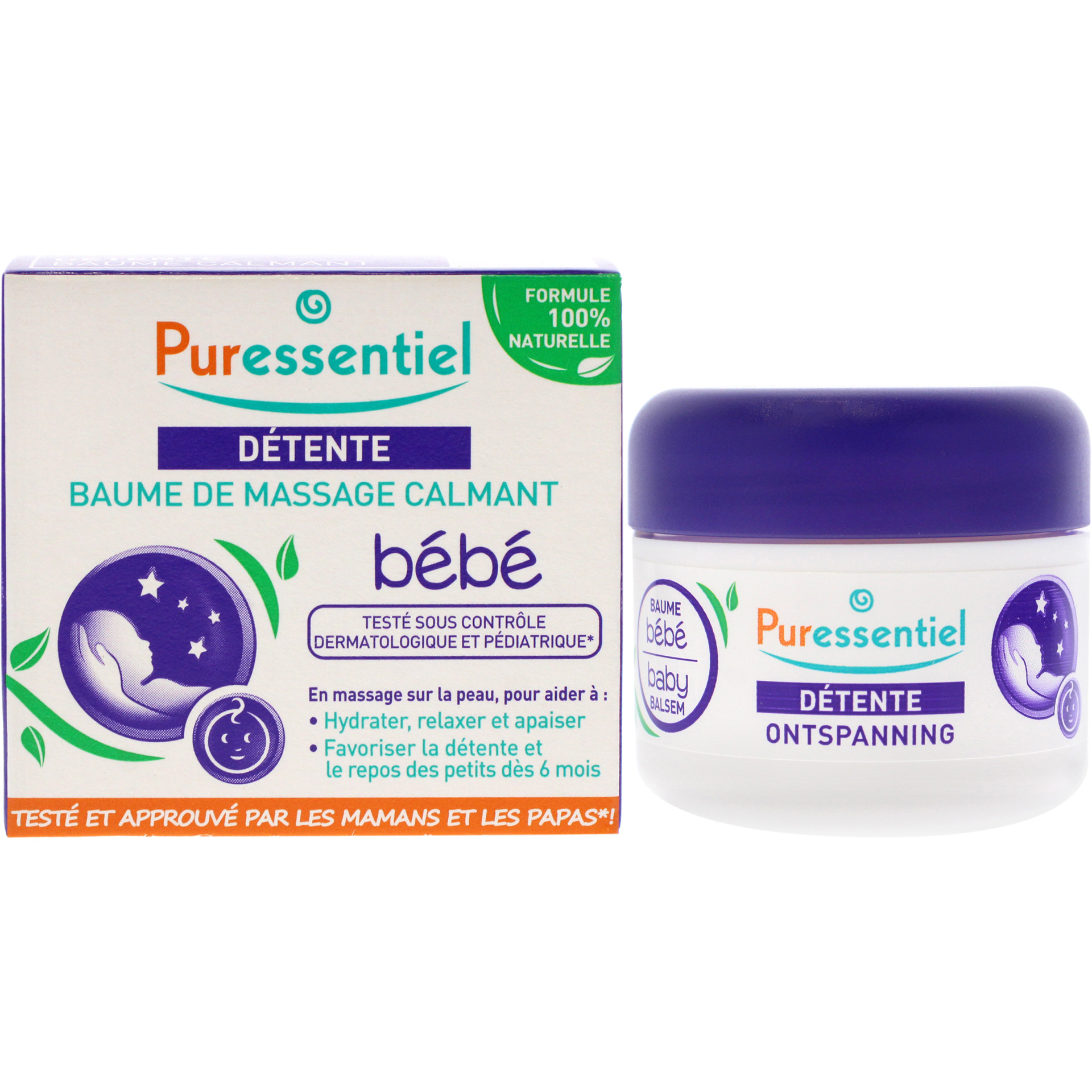 Rest and Relax Soothing Massage Balm Baby by Puressentiel for Kids - 1.01 oz Balm