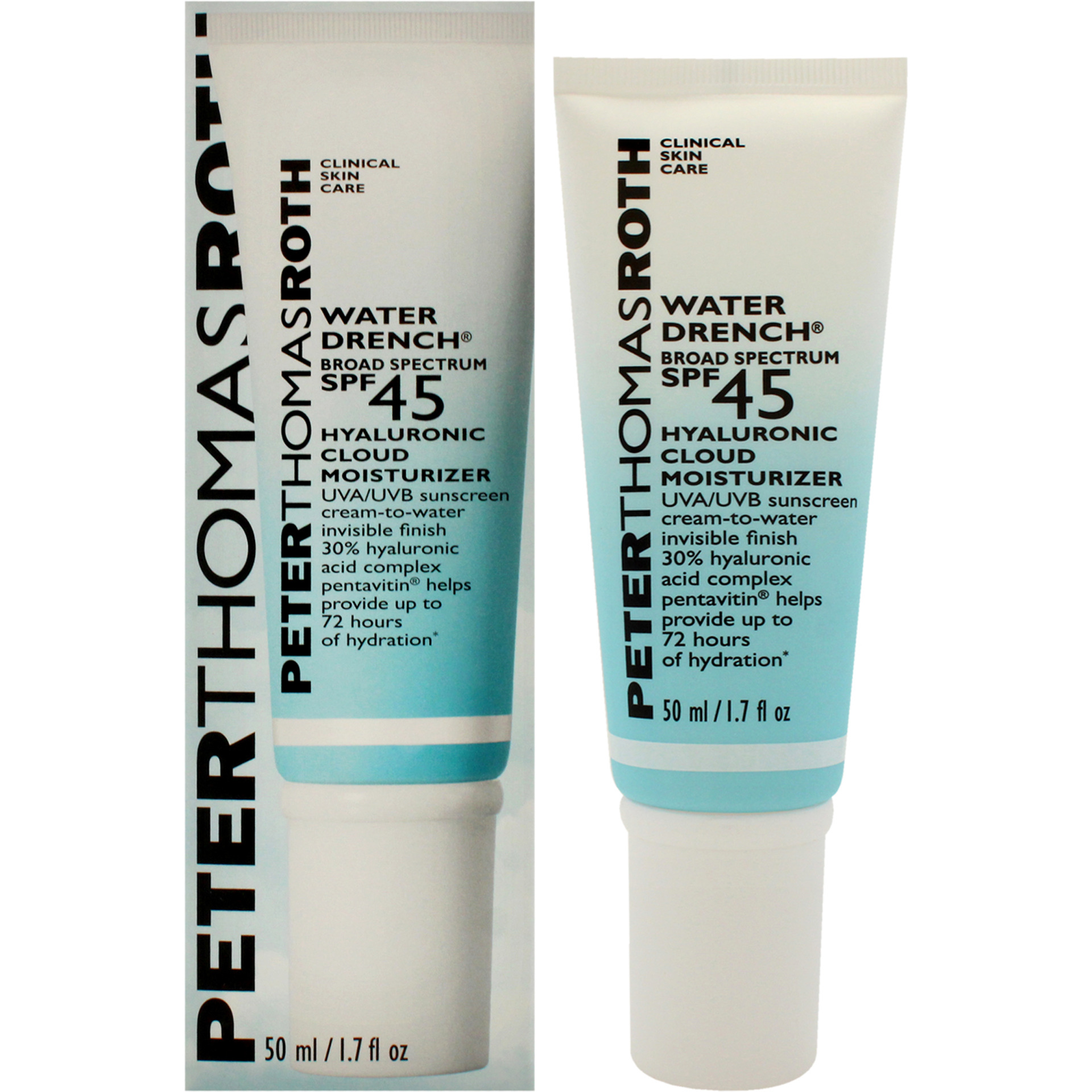 Water Drench Hyaluronic Cloud Moisturizer SPF 45 by Peter Thomas Roth for Unisex - 1.7 oz Sunscreen