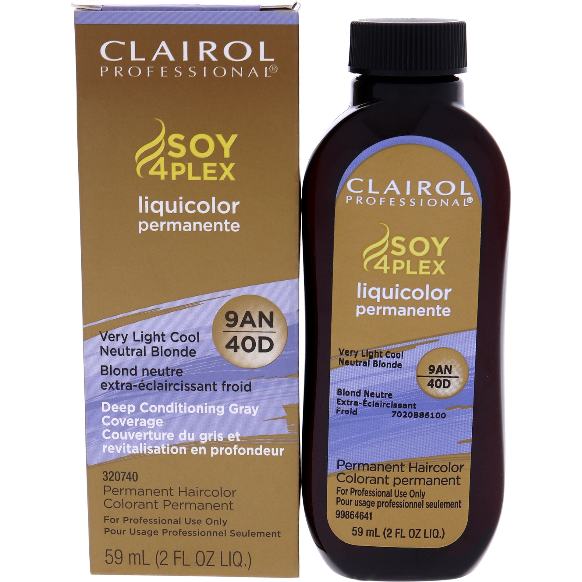 Professional Liquicolor Permanent Hair Color - 40D Very Light Cool Neutral Blonde by Clairol for Unisex - 2 oz Hair Color