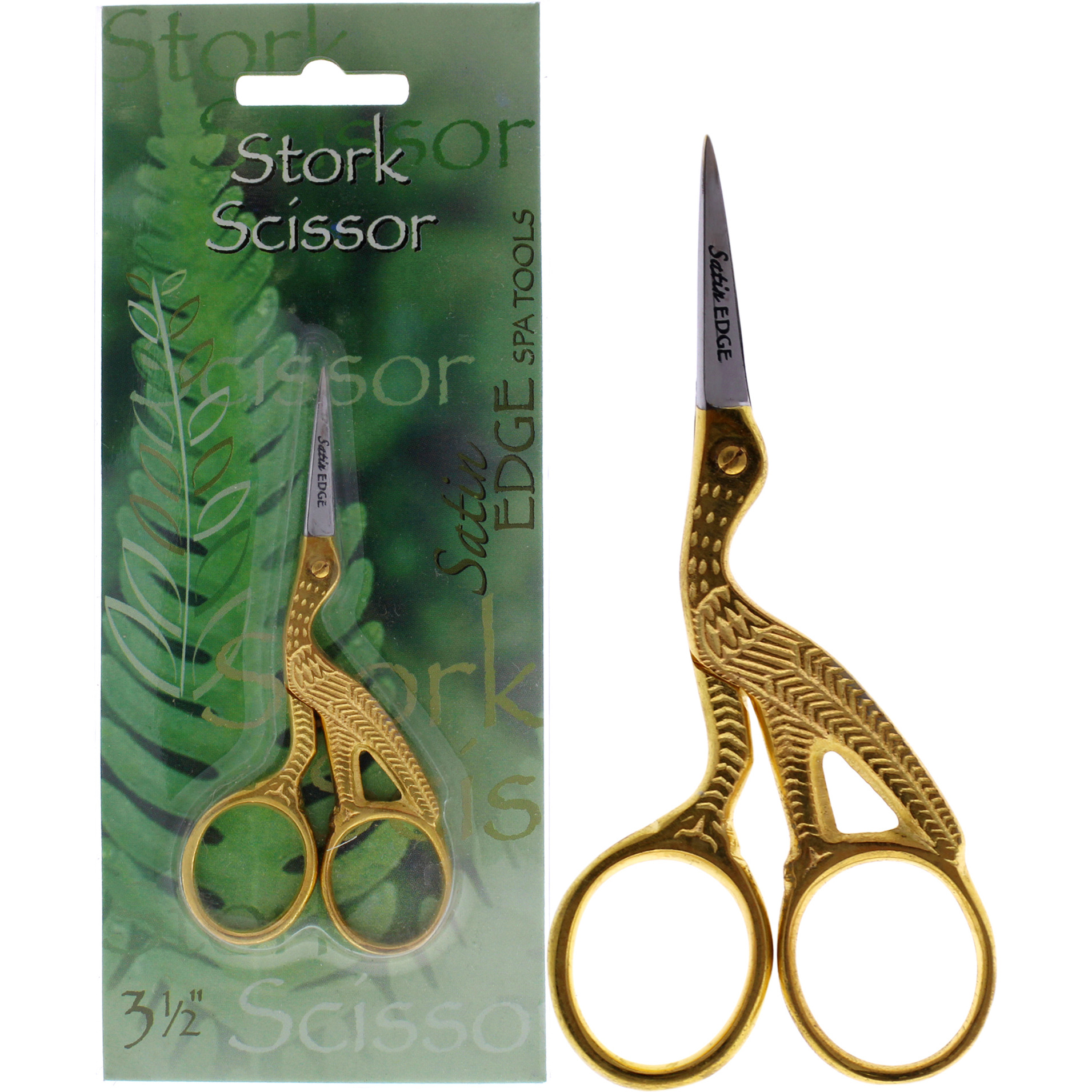 Stork Scissors - Gold by Satin Edge for Unisex - 3.5 Inch Scissors