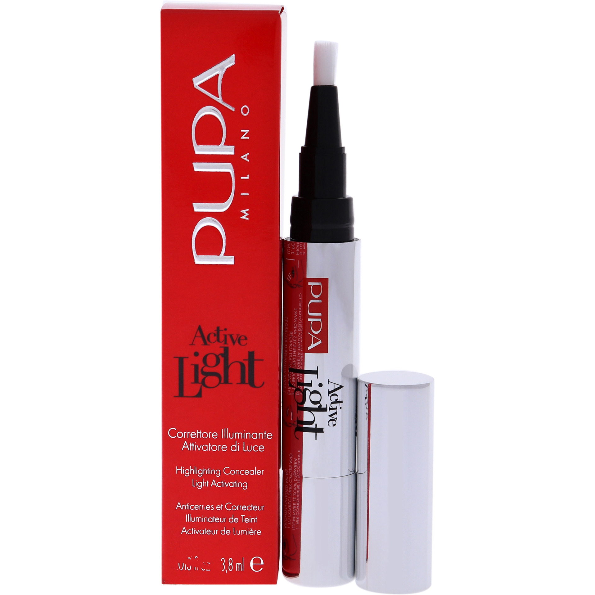 Active Light Highlighting Concealer - 002 Luminous Beige by Pupa Milano for Women - 0.33 oz Concealer