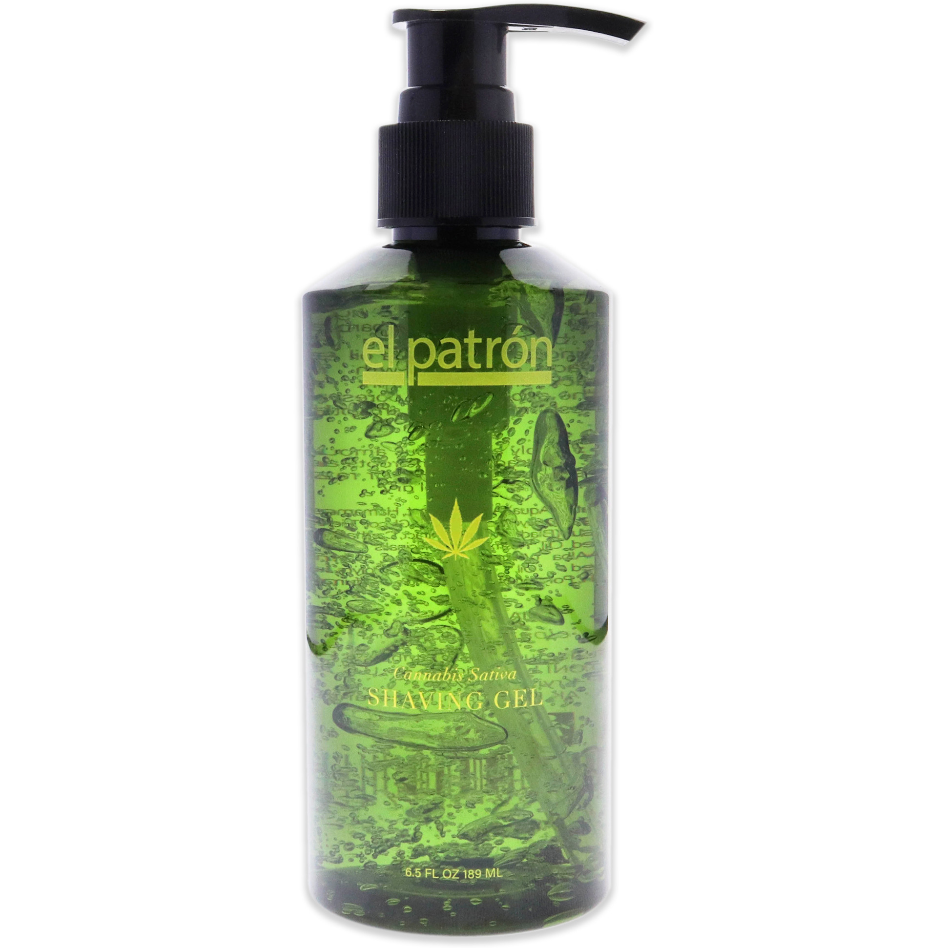 Cannabis Sativa Shaving Gel by El Patron for Men - 6.5 oz Shaving Gel