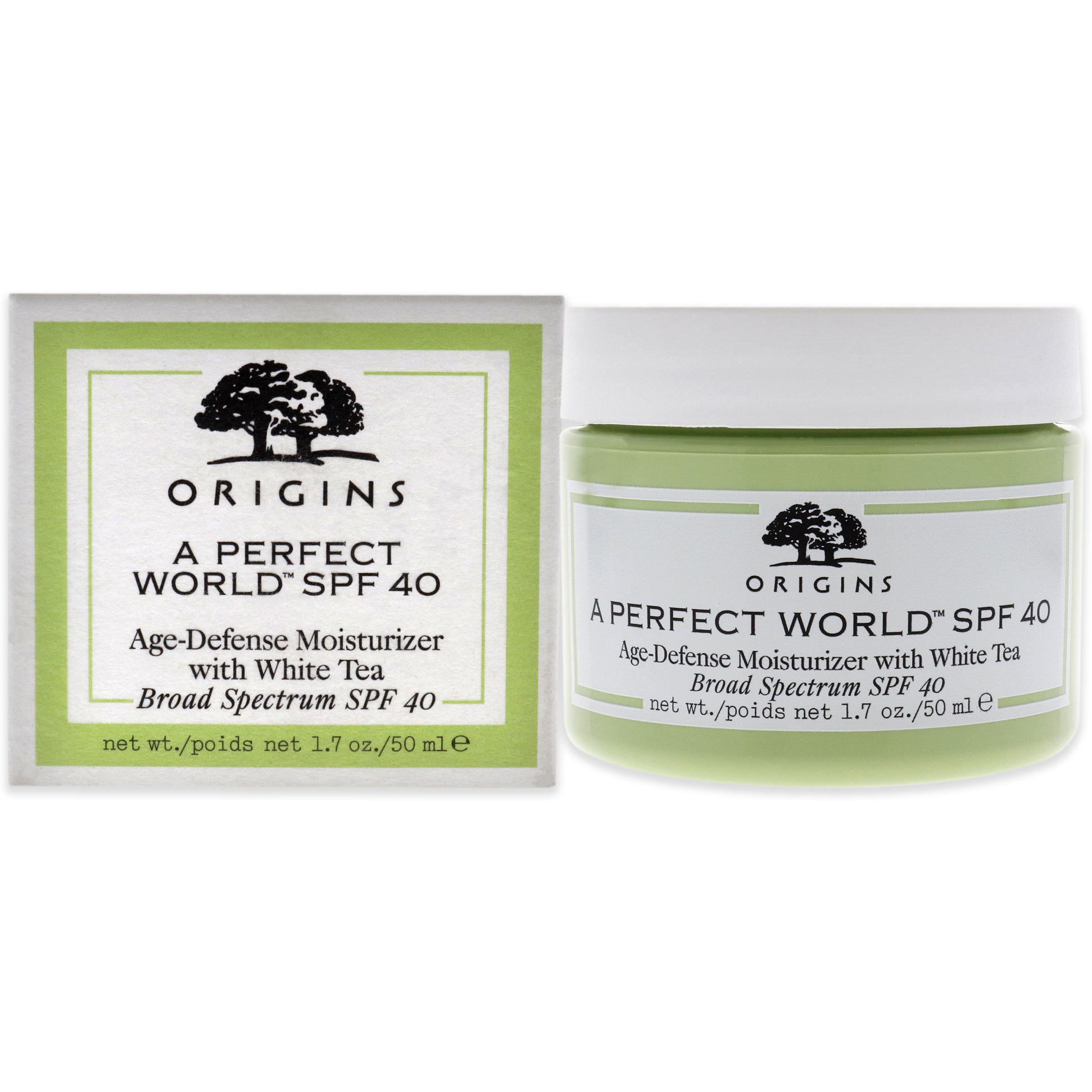 A Perfect World Age-Defense Moisturizer with White Tea SPF 40 by Origins for Unisex - 1.7 oz Moisturizer