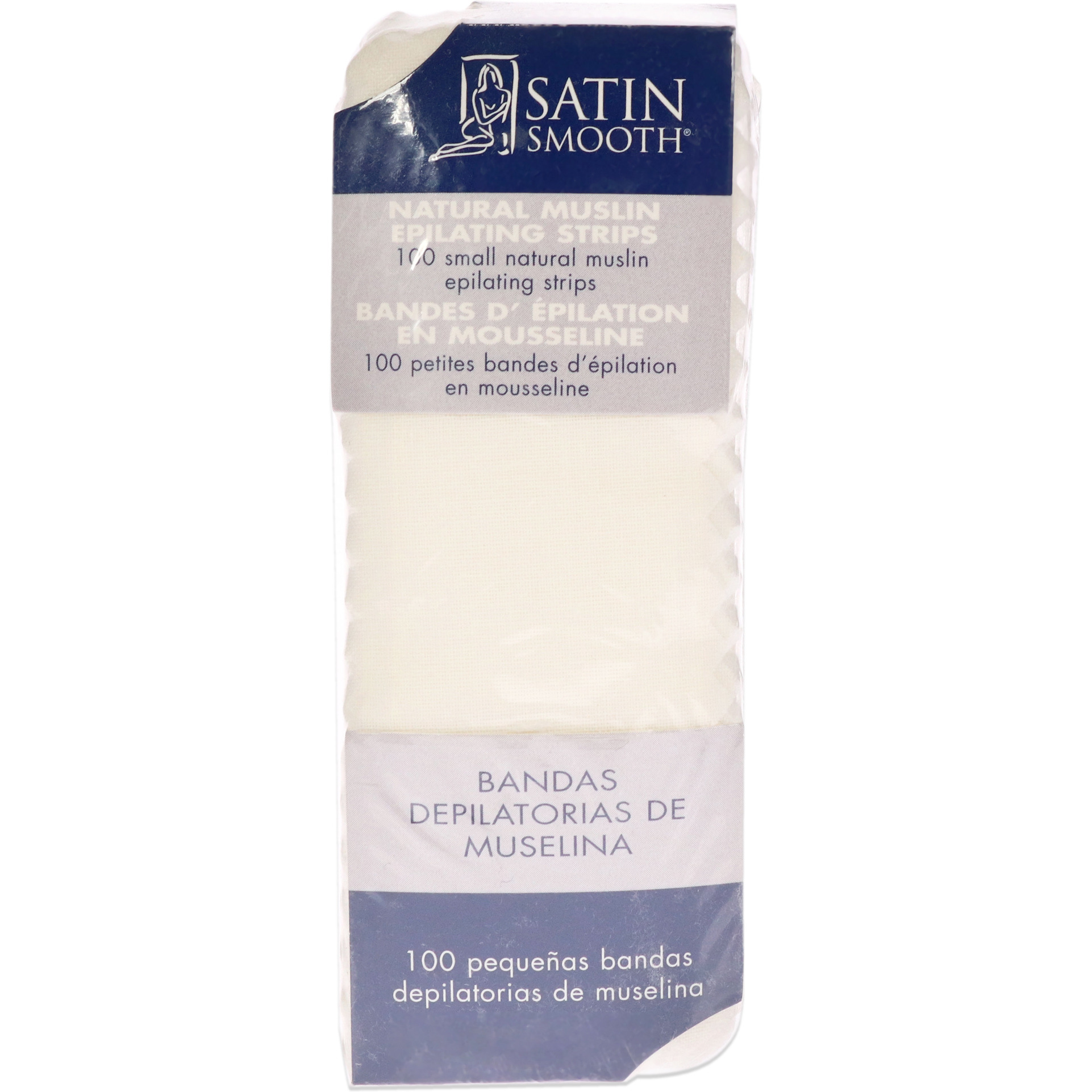 Small Muslin Epilating Strips by Satin Smooth for Women - 100 Pc Strips