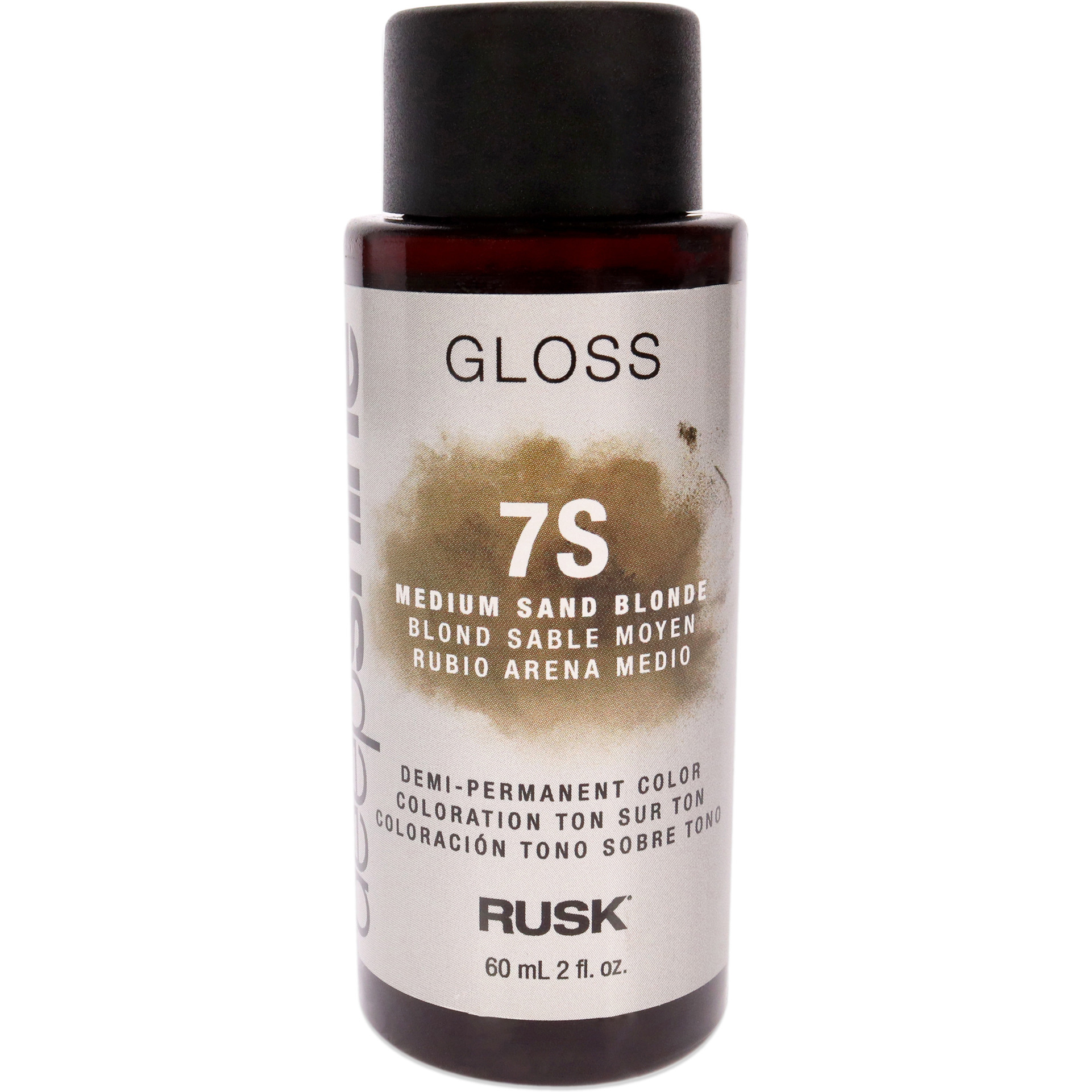 Deepshine Gloss Demi-Permanent Color - 7S Medium Sand Blonde by Rusk for Unisex - 2 oz Hair Color