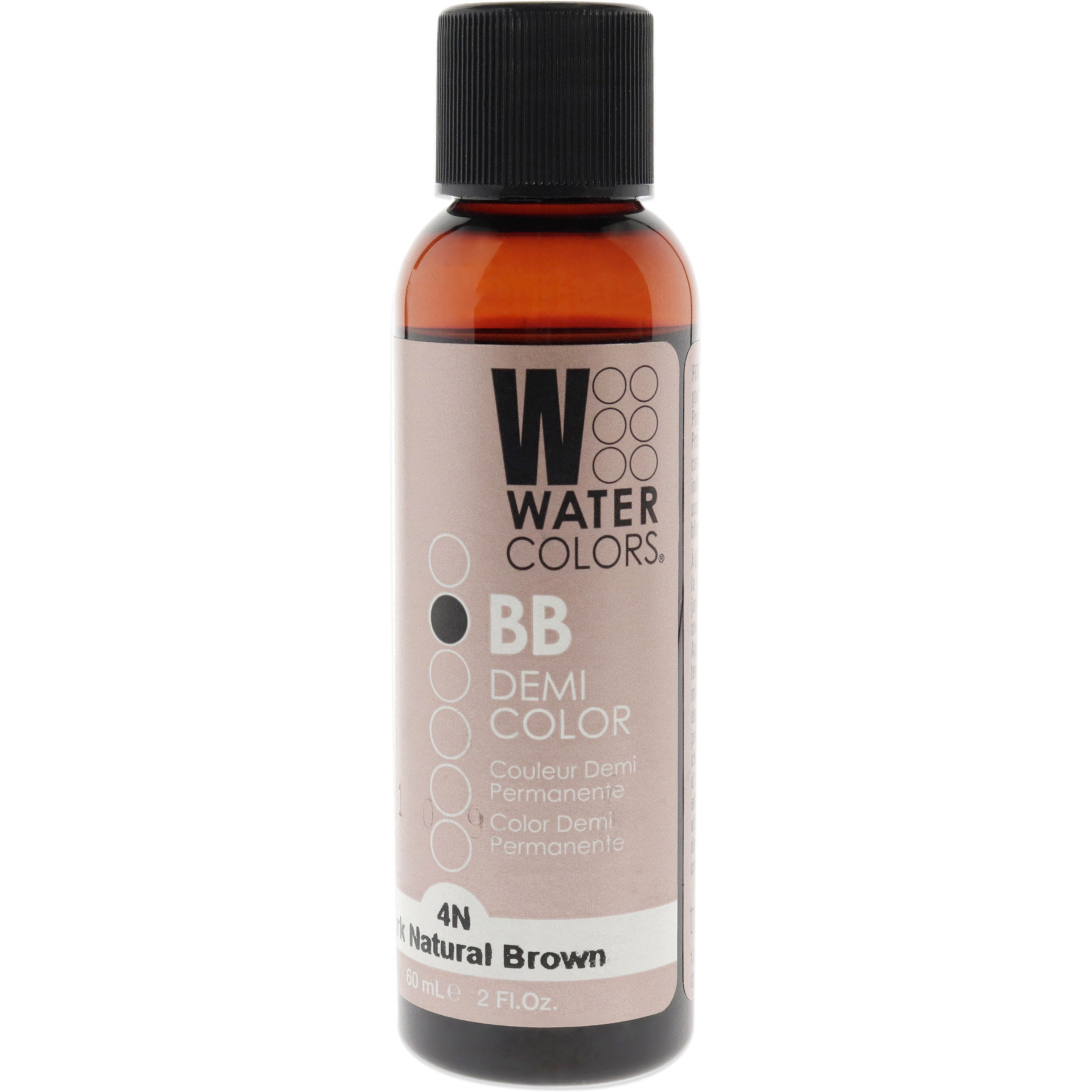 Watercolors BB Demi-Permanent Hair Color - 4N Dark Natural Brown by Tressa for Unisex - 2 oz Hair Color