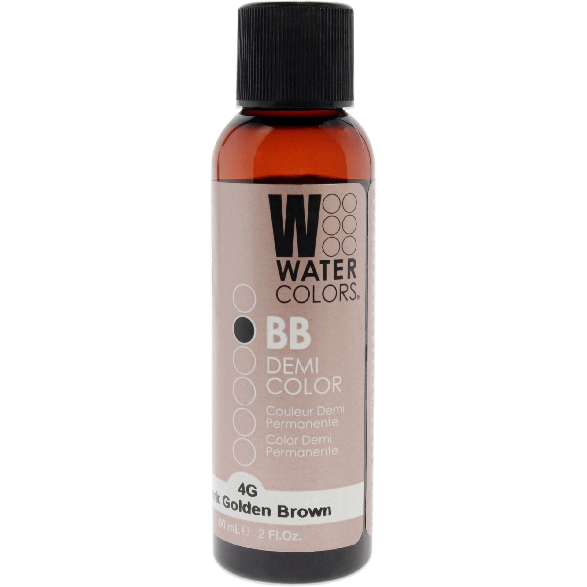 Watercolors BB Demi-Permanent Hair Color - 4G Dark Golden Brown by Tressa for Unisex - 2 oz Hair Color