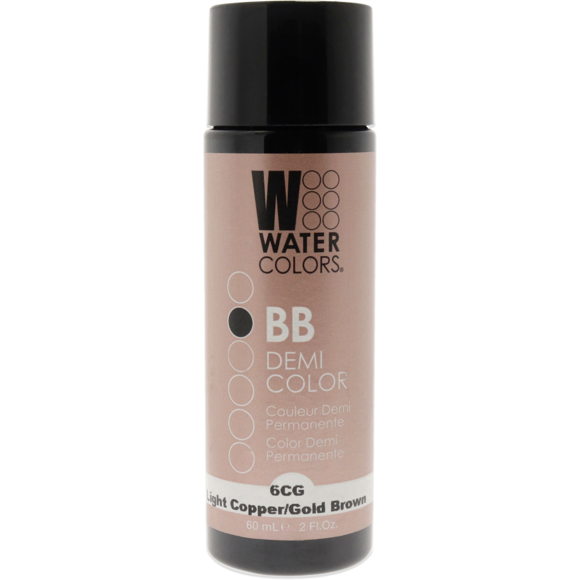 Watercolors BB Demi-Permanent Hair Color - 6CG Light Copper Gold Brown by Tressa for Unisex - 2 oz Hair Color