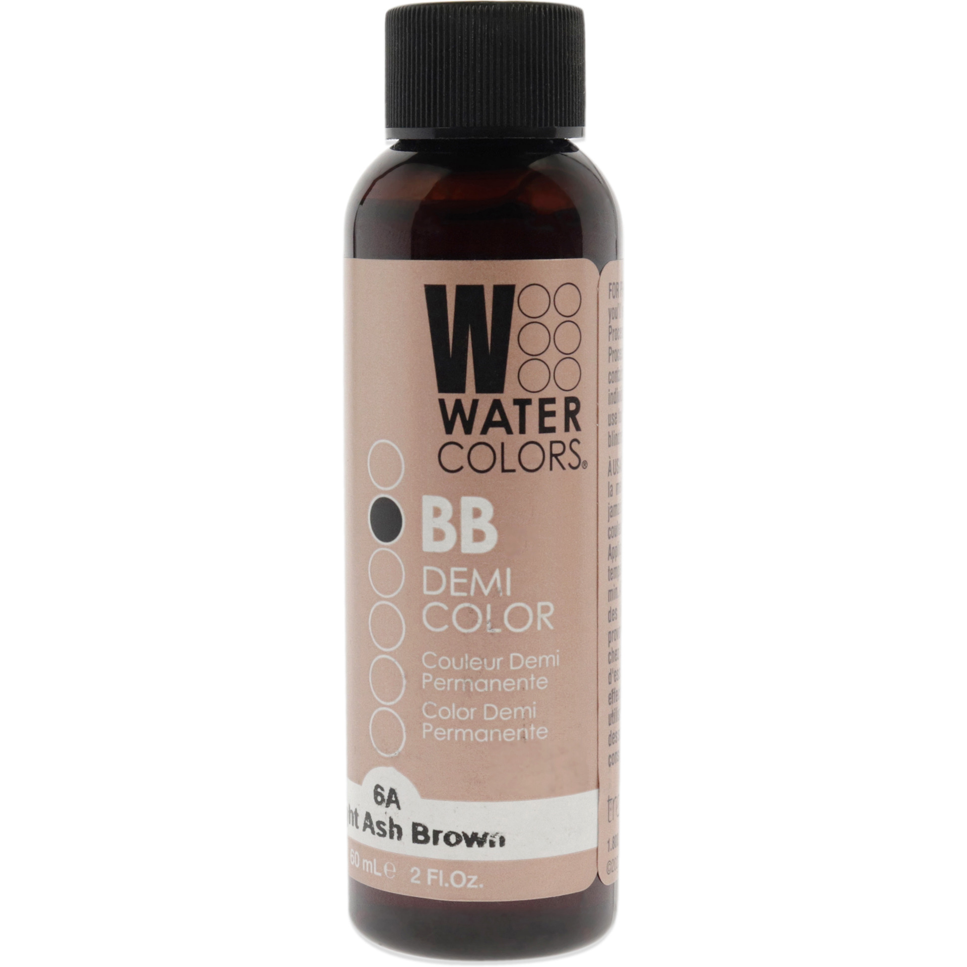 Watercolors BB Demi-Permanent Hair Color - 6A Medium Ash Brown by Tressa for Unisex - 2 oz Hair Color