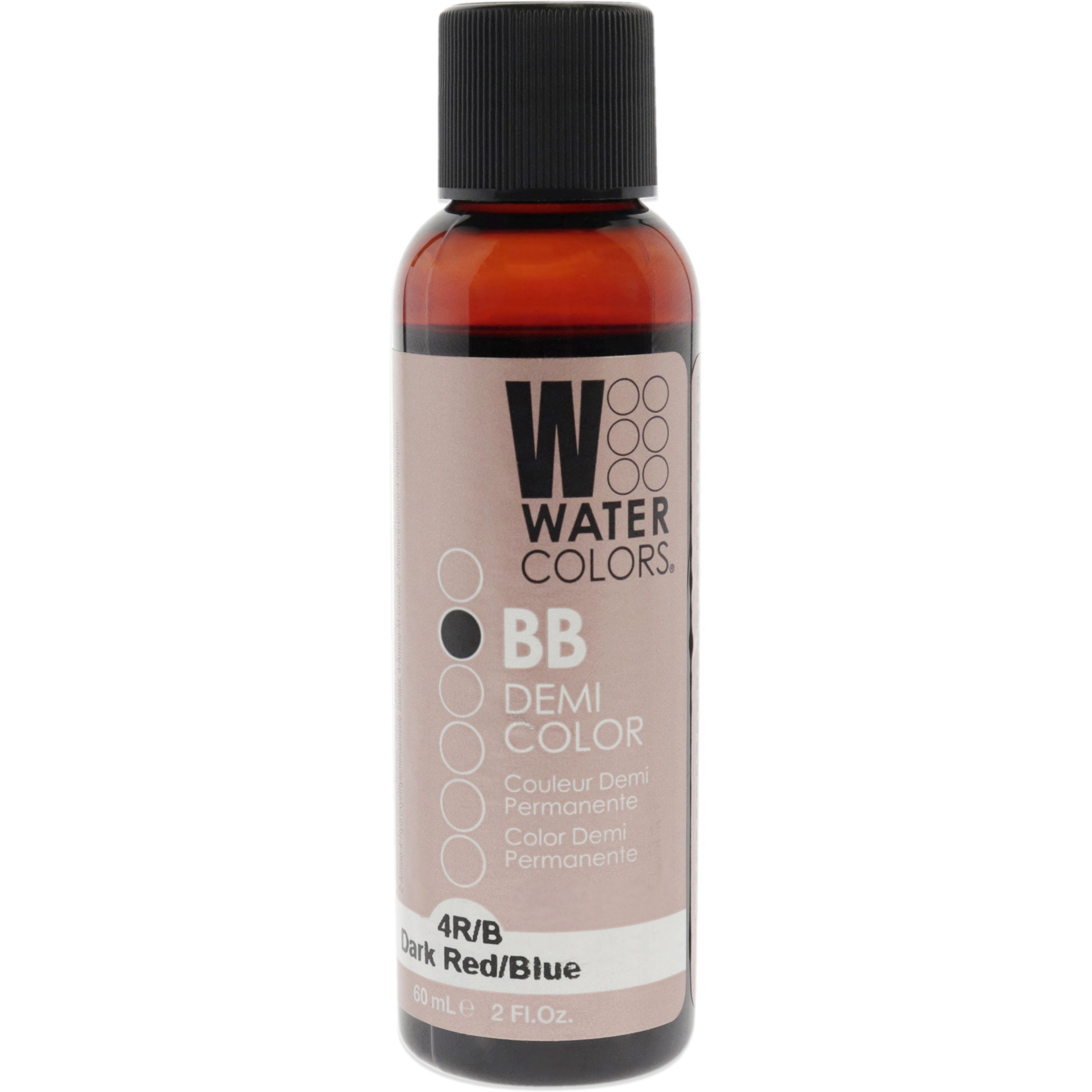 Watercolors BB Demi-Permanent Hair Color - 4RB Dark Red Blue by Tressa for Unisex - 2 oz Hair Color