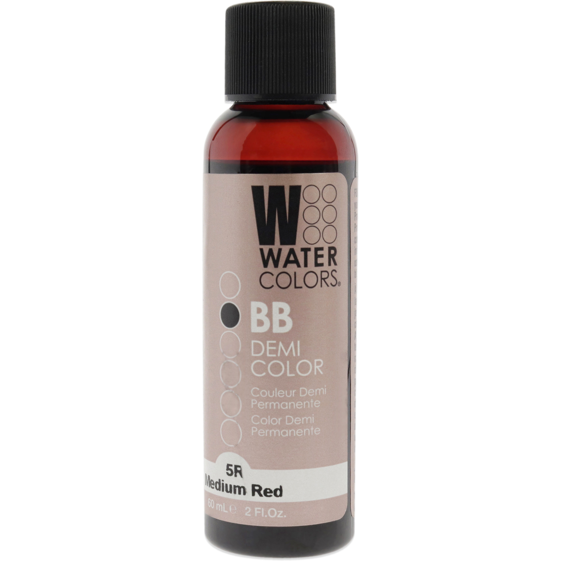 Watercolors BB Demi-Permanent Hair Color - 5R Medium Red by Tressa for Unisex - 2 oz Hair Color