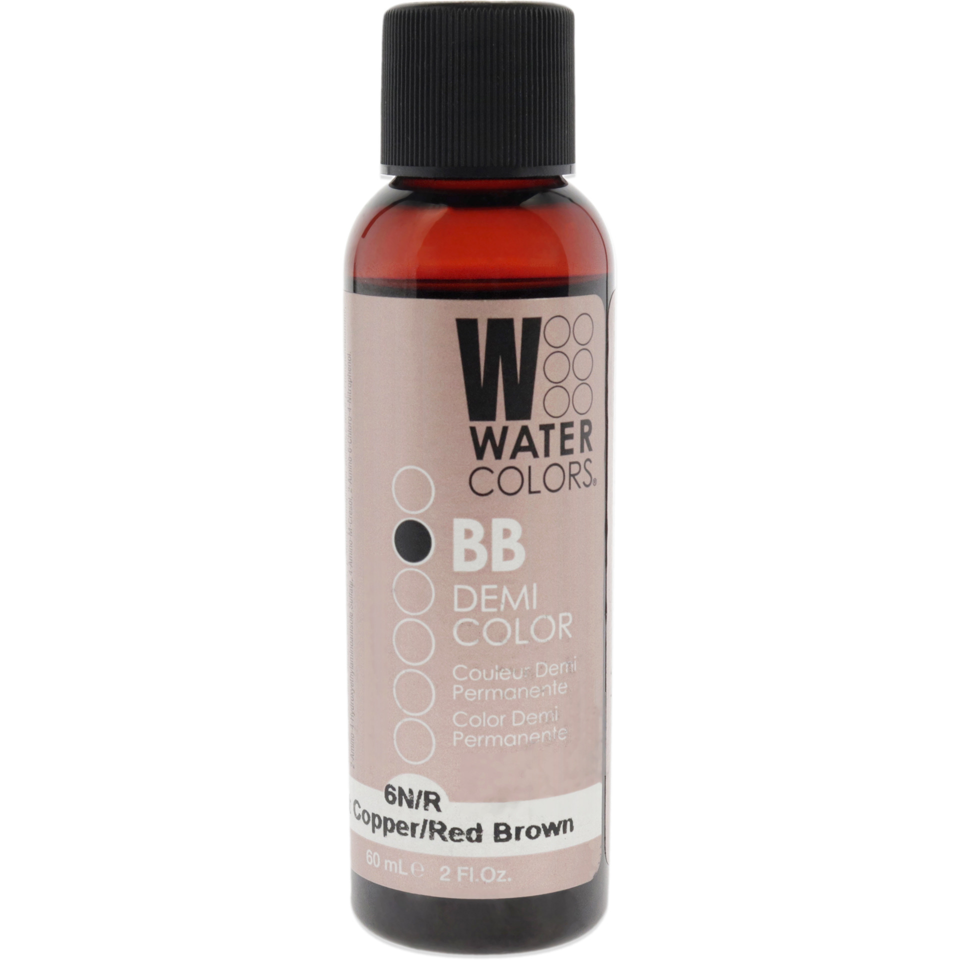 Watercolors BB Demi-Permanent Hair Color - 6NR Light Copper Red Brown by Tressa for Unisex - 2 oz Hair Color