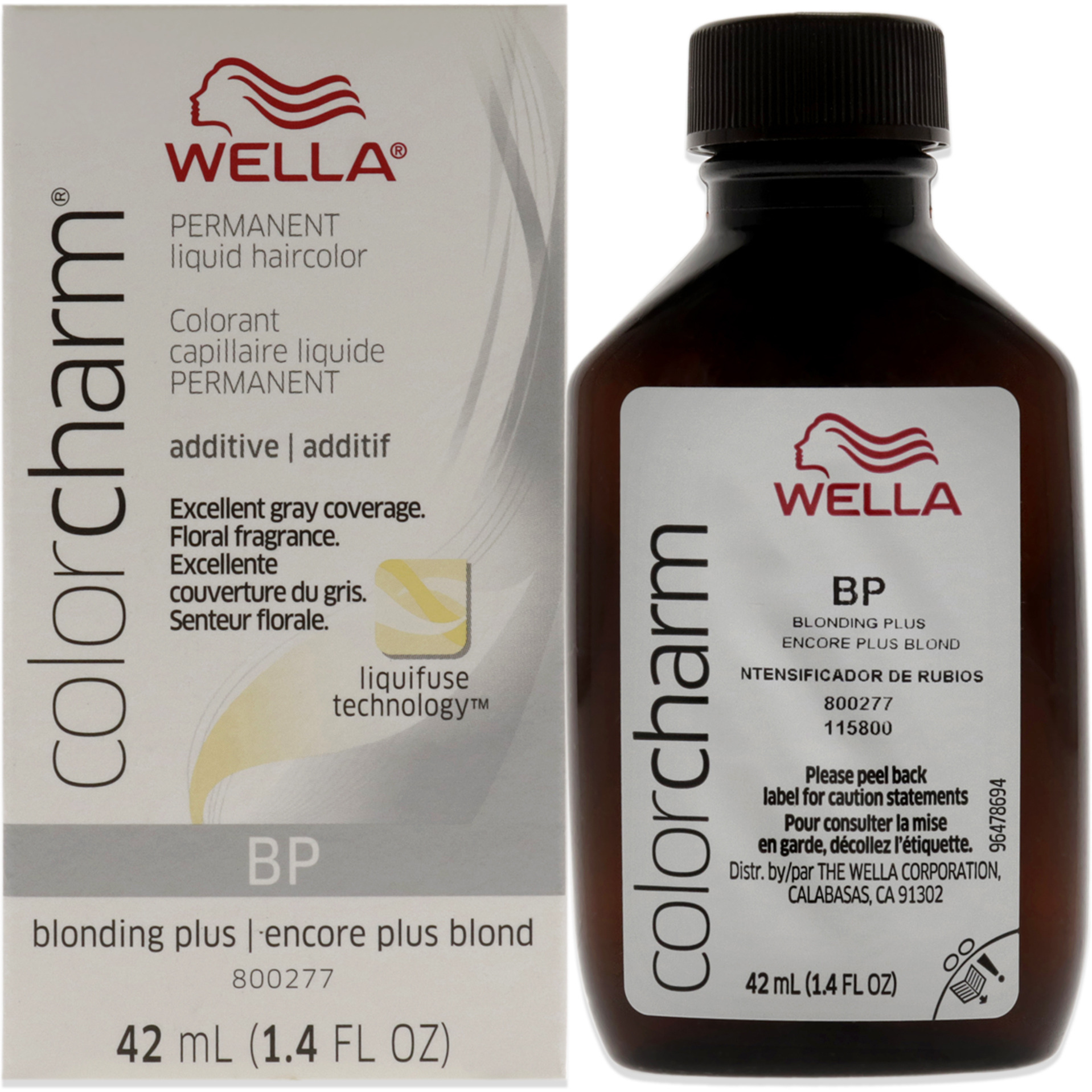 Color Charm Permanent Liquid Hair Color - BP Blonding Plus by Wella for Unisex - 1.42 oz Hair Color