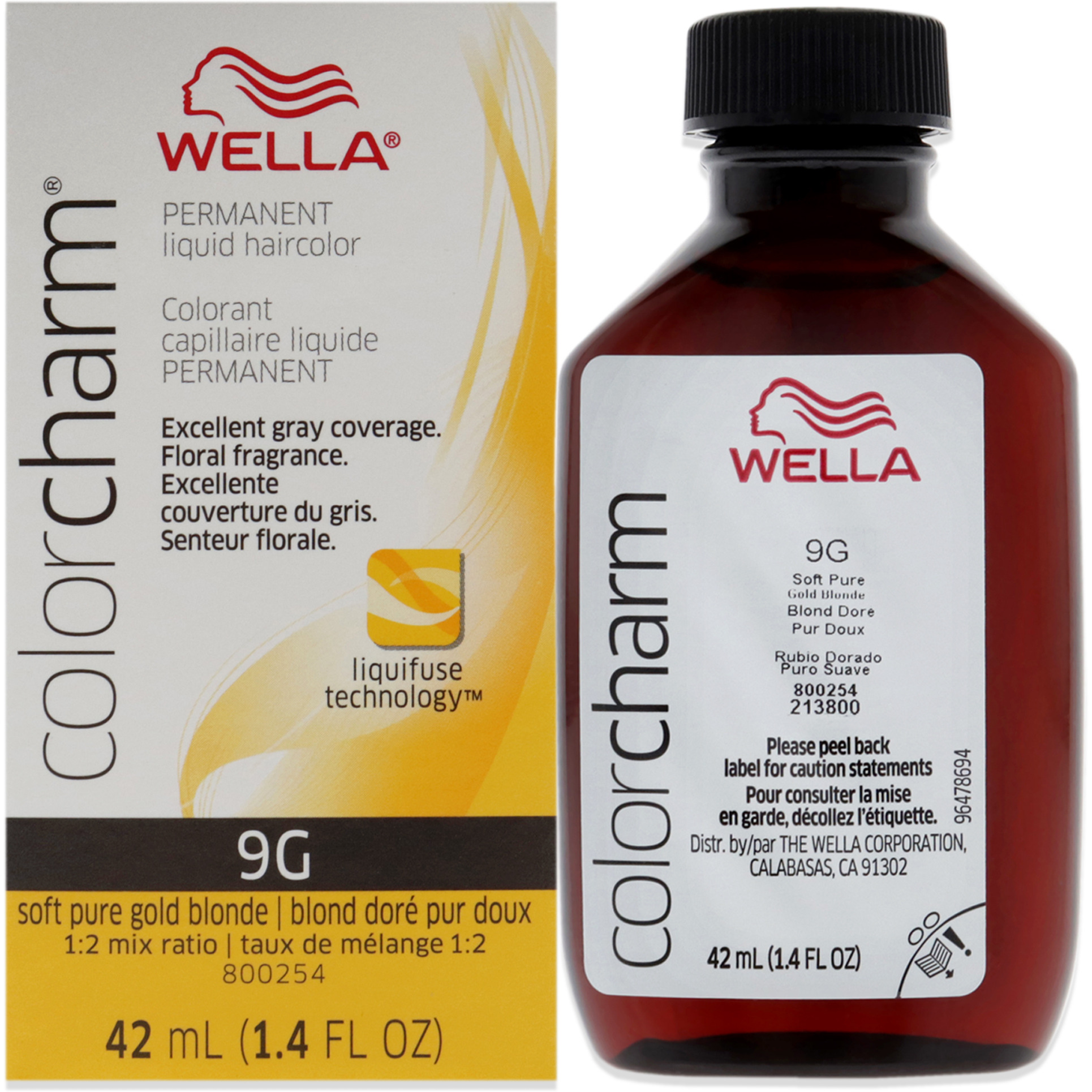 Color Charm Permanent Liquid Hair Color - 9G Soft Pure Gold Blonde by Wella for Unisex - 1.42 oz Hair Color