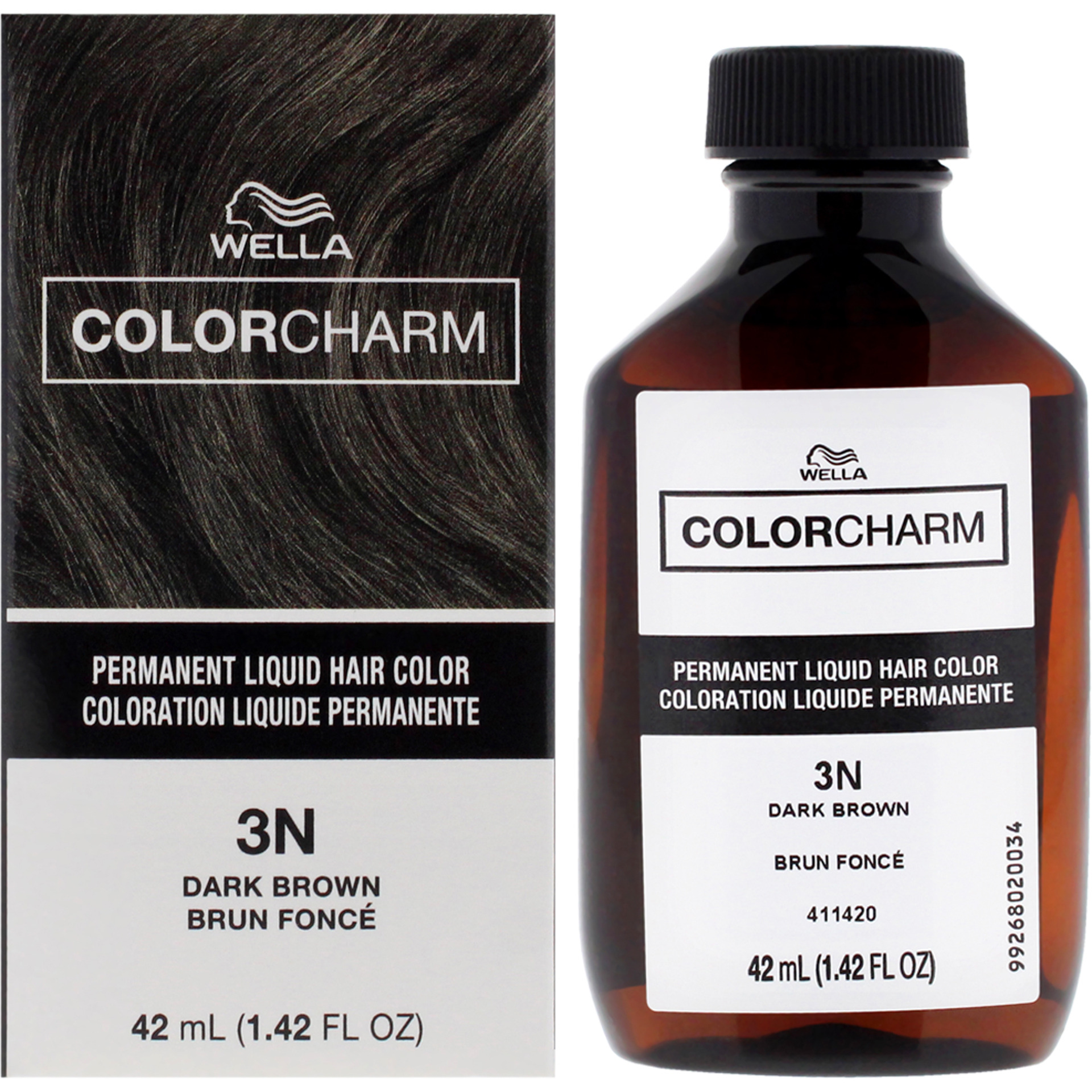 Color Charm Permanent Liquid Hair Color - 3N Dark Brown by Wella for Unisex - 1.42 oz Hair Color