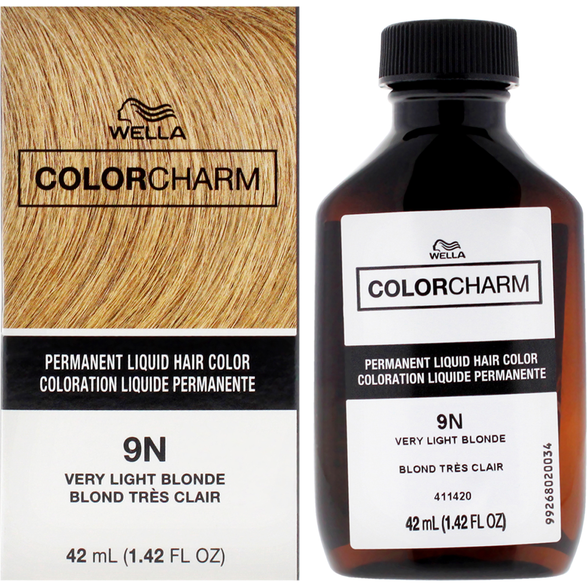 Color Charm Permanent Liquid Hair Color - 9N Very Light Blonde by Wella for Unisex - 1.42 oz Hair Color