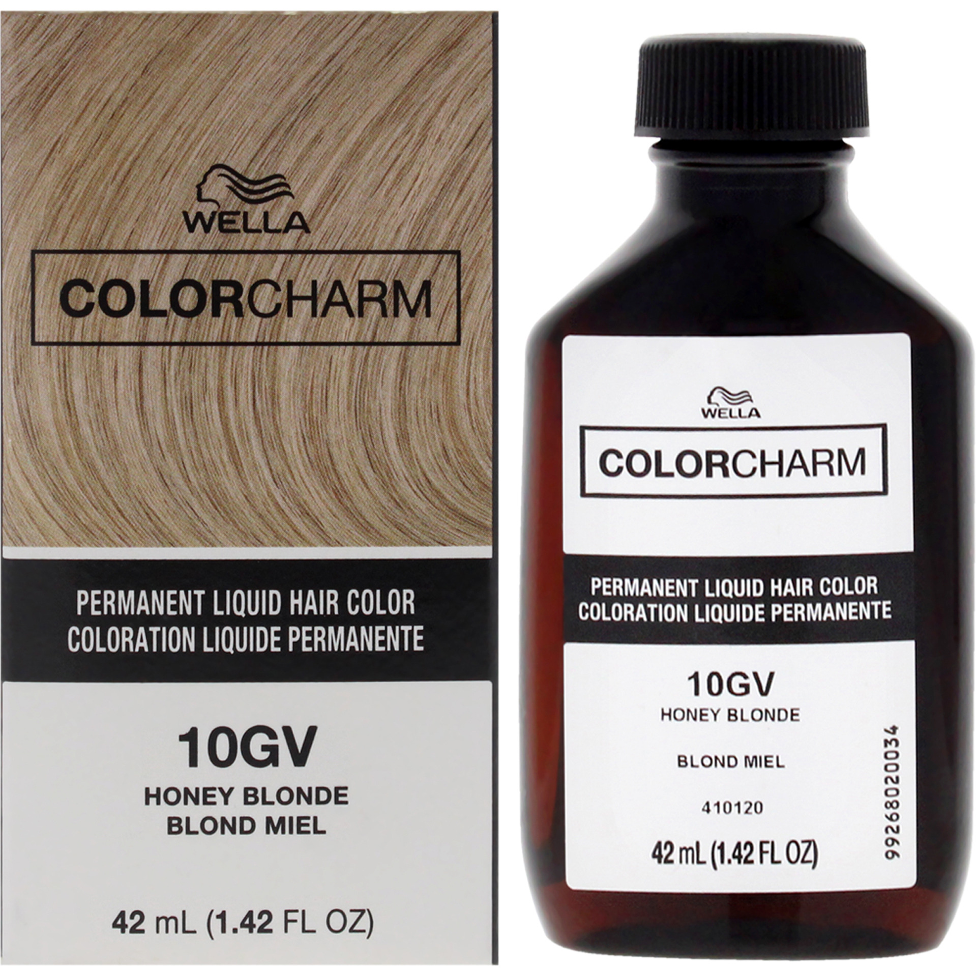 Color Charm Permanent Liquid Hair Color - 1036 10GV Honey Blonde by Wella for Unisex - 1.42 oz Hair Color