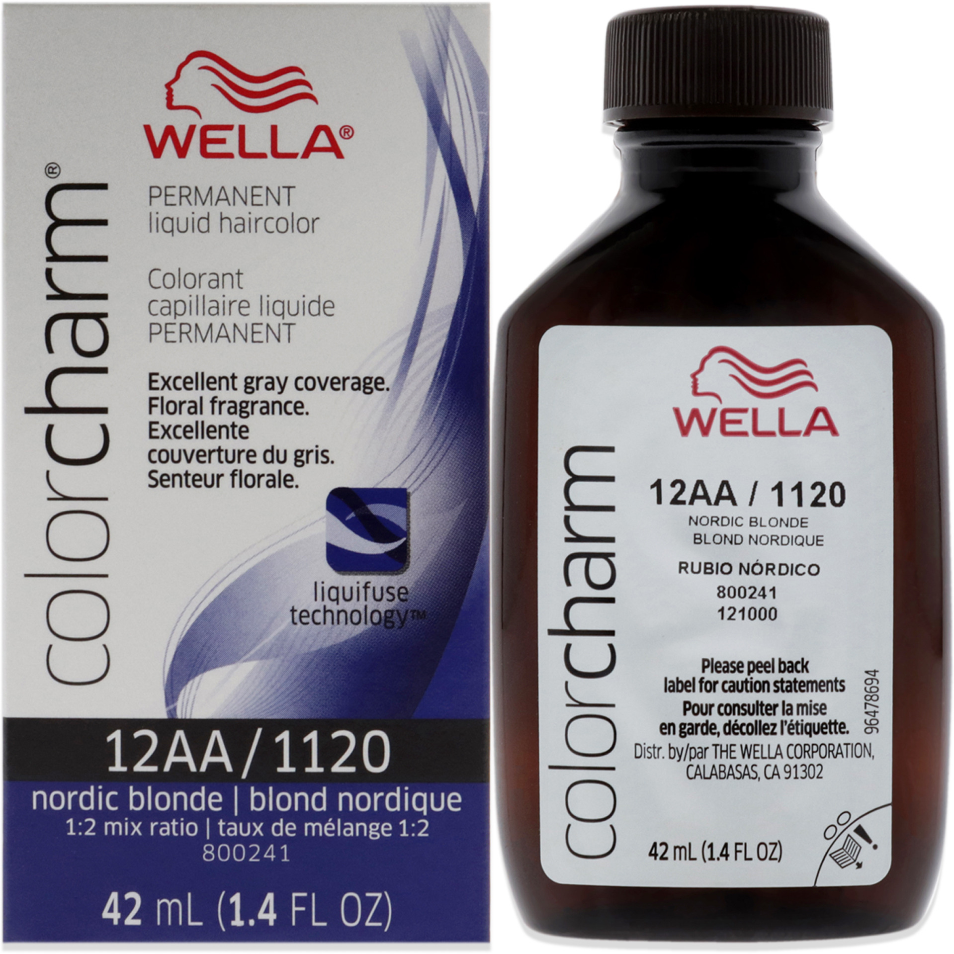 Color Charm Permanent Liquid Hair Color - 1120 12AA Nordic Blonde by Wella for Unisex - 1.42 oz Hair Color